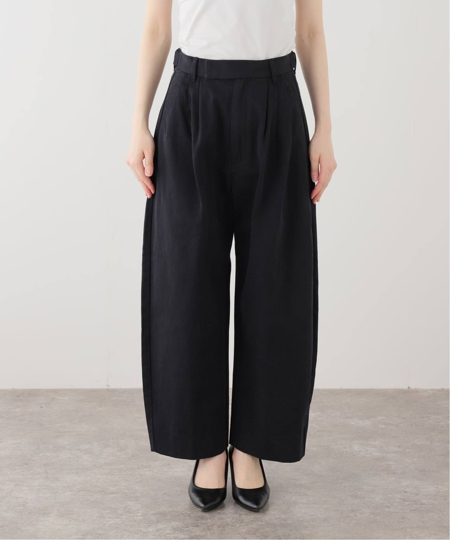 コットンサテンタックカーブパンツ（スラックス）｜Spick & Span