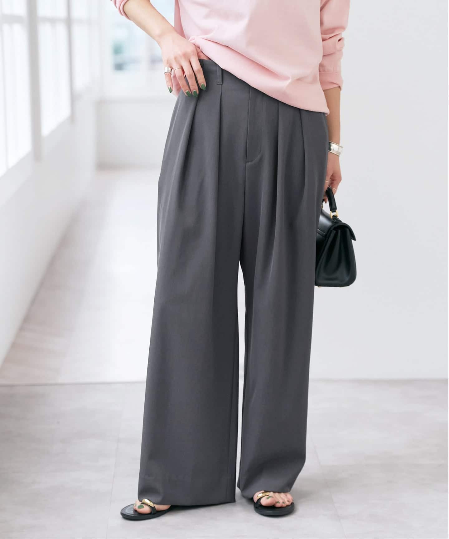 2タックワイドストレートパンツ（スラックス）｜Spick & Span