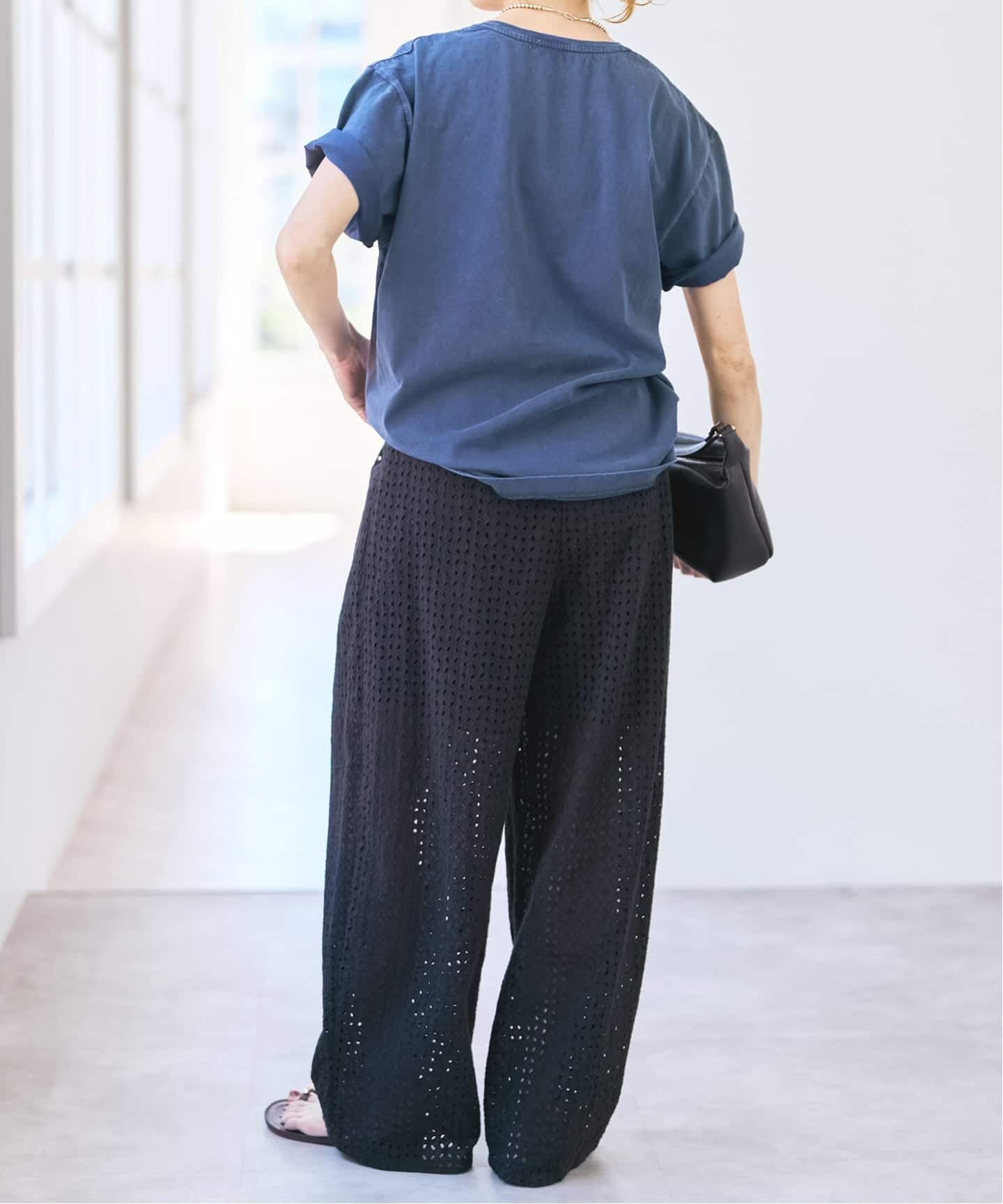 セットアップ可》カットワークエンブロイダリー2タックパンツ（その他