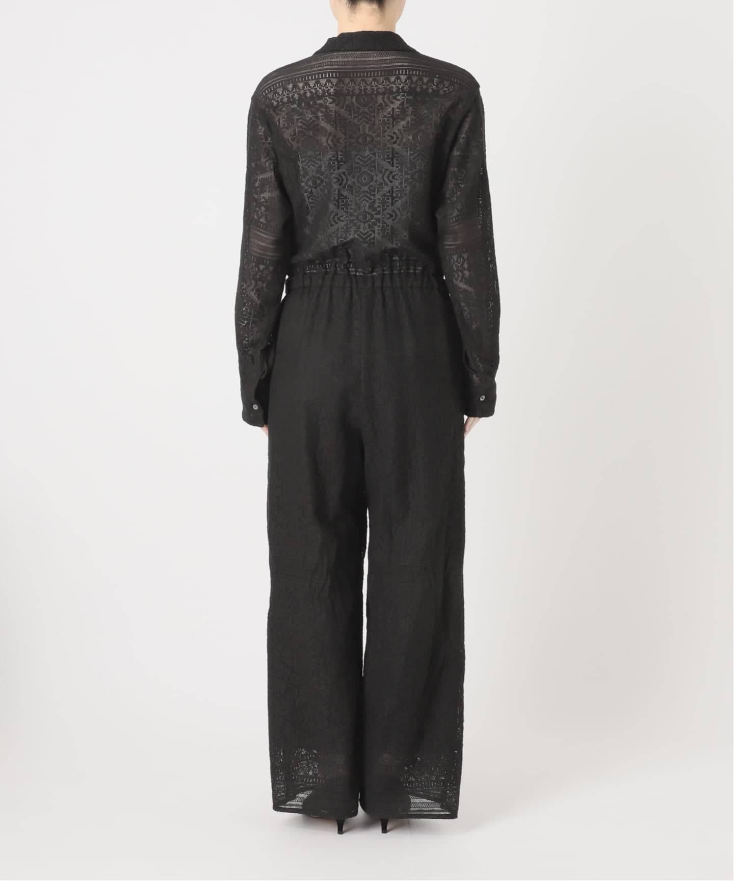 予約》オープンカラーレースジャンプスーツ（サロペット