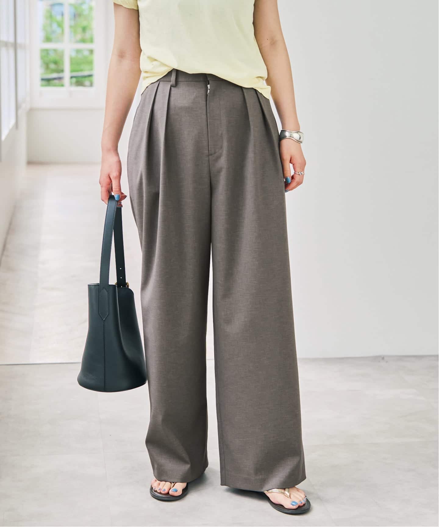 セットアップ可》ツイルストレッチタックパンツ（スラックス）｜Spick