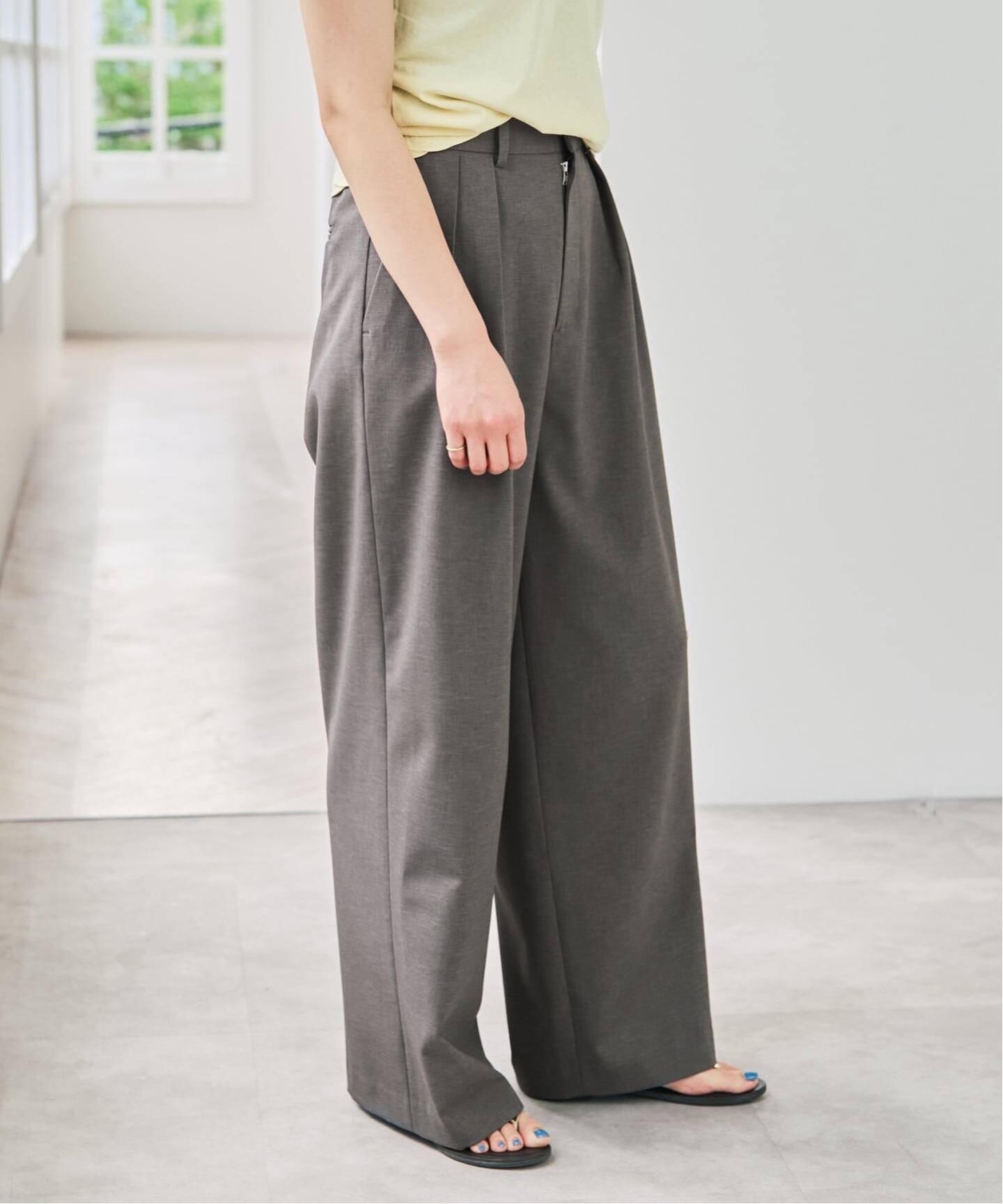 セットアップ可》ツイルストレッチタックパンツ（スラックス）｜Spick