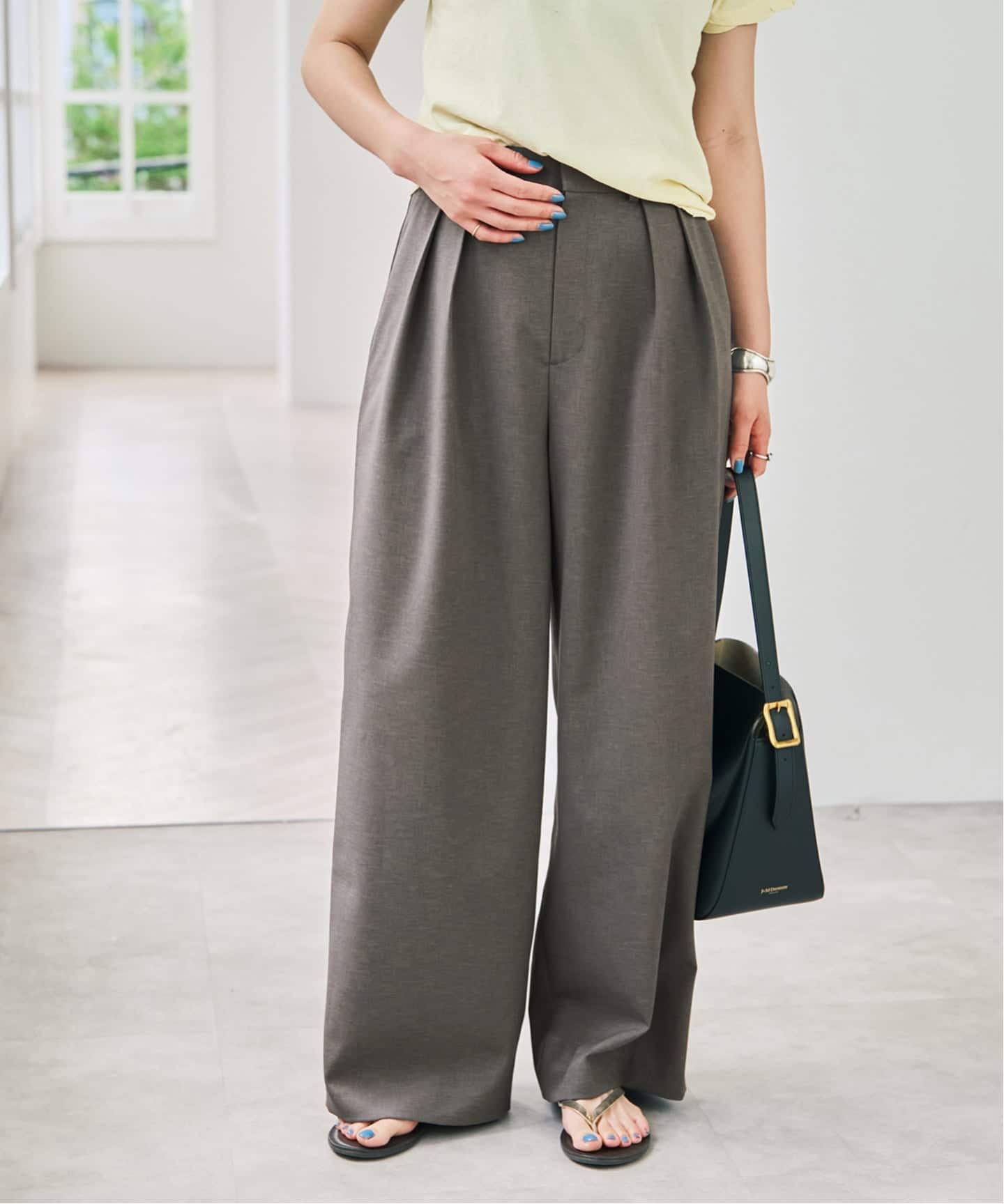 セットアップ可》ツイルストレッチタックパンツ（スラックス）｜Spick