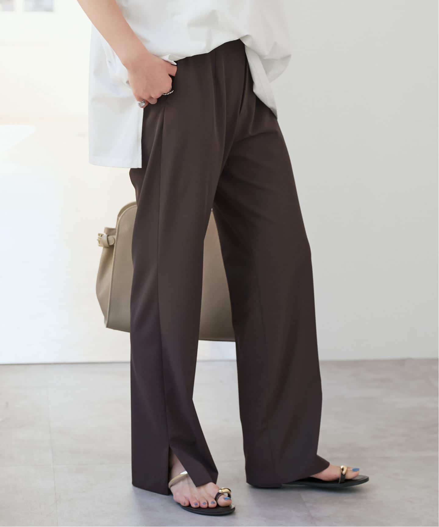 ストレッチサイドスリットパンツ（スラックス）｜Spick & Span