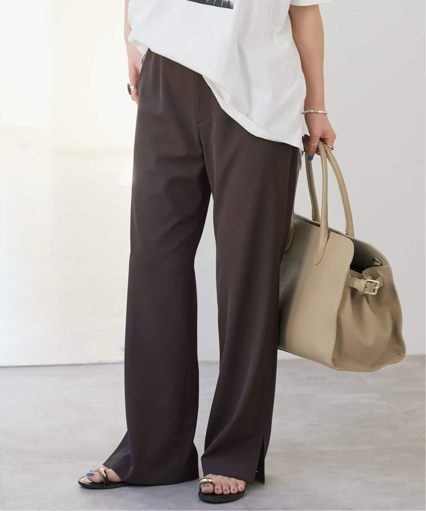 ストレッチサイドスリットパンツ（スラックス）｜Spick & Span