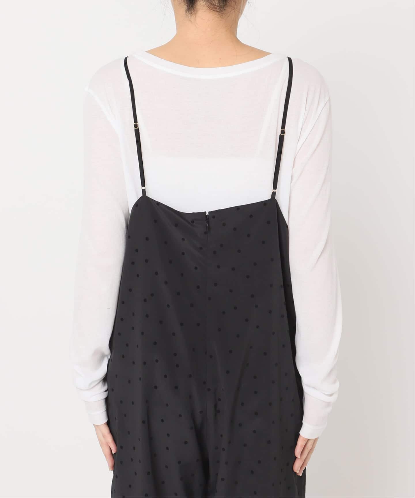 25SS spick&span フロッキードットキャミサロペット web限定36 追加予約》フロッキードットキャミサロペット（サロペット