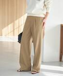 《予約》ドレープチノ1タックストレートパンツ