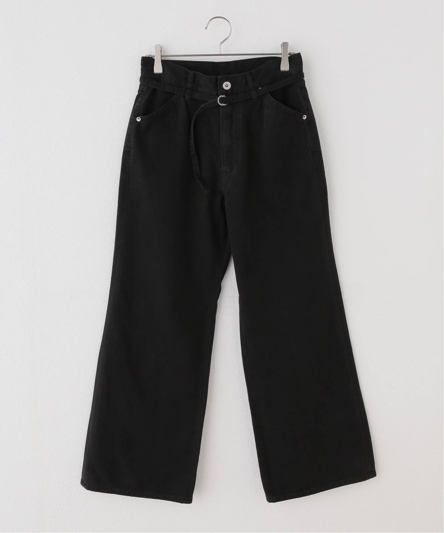Spick＆Spanレーヨンツイルスリムフレアパンツ　ブラック Spick and Span レーヨンツイルスリムフレアパンツの通販はau PAY