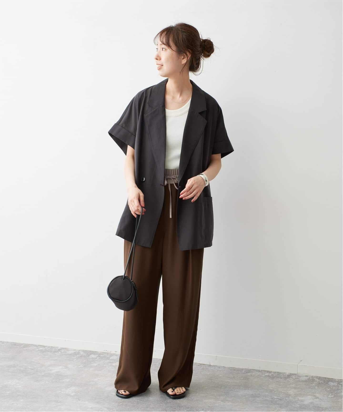 ストレッチジョーゼットイージーパンツ（スラックス）｜Spick & Span
