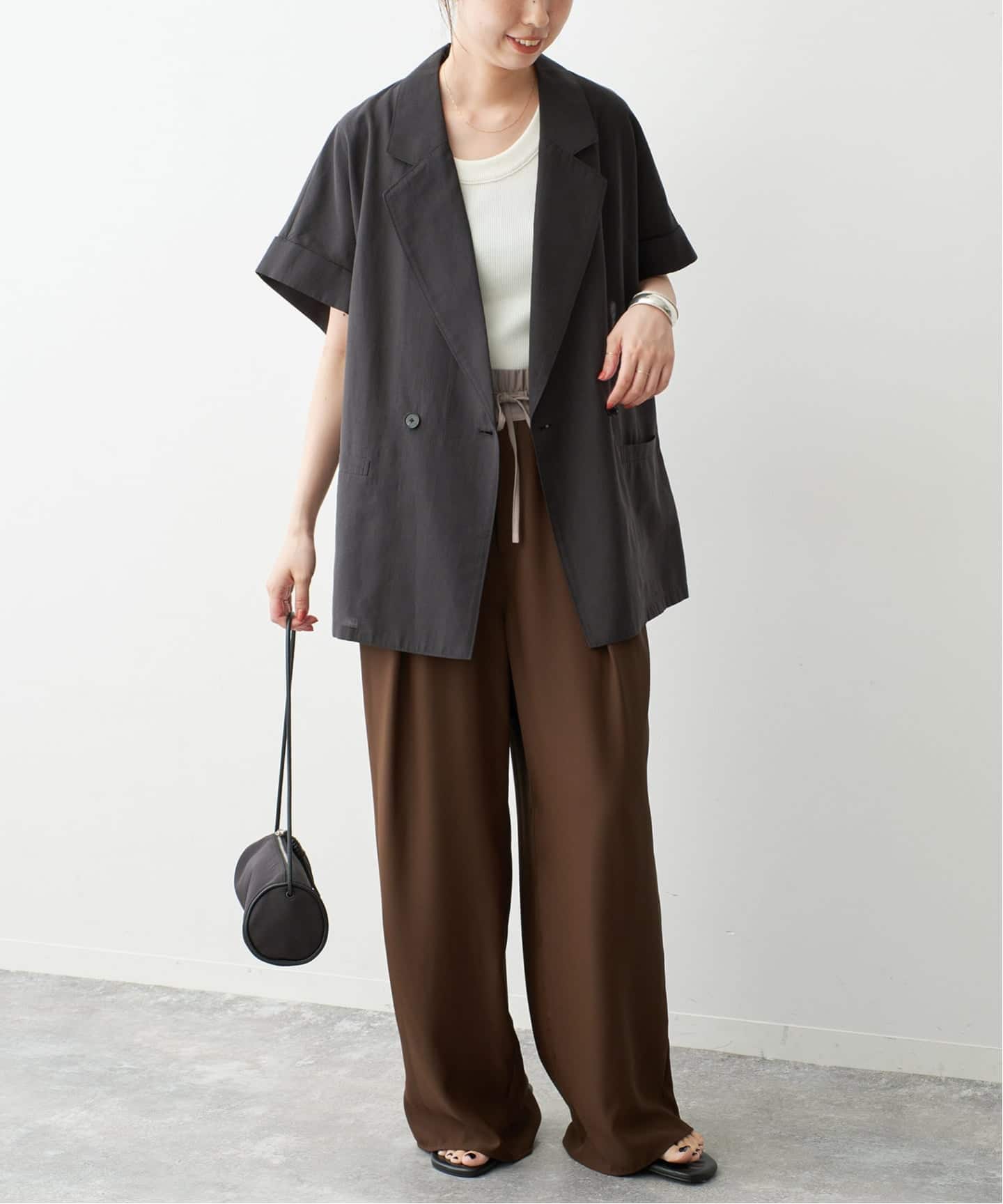 ストレッチジョーゼットイージーパンツ（スラックス）｜Spick & Span