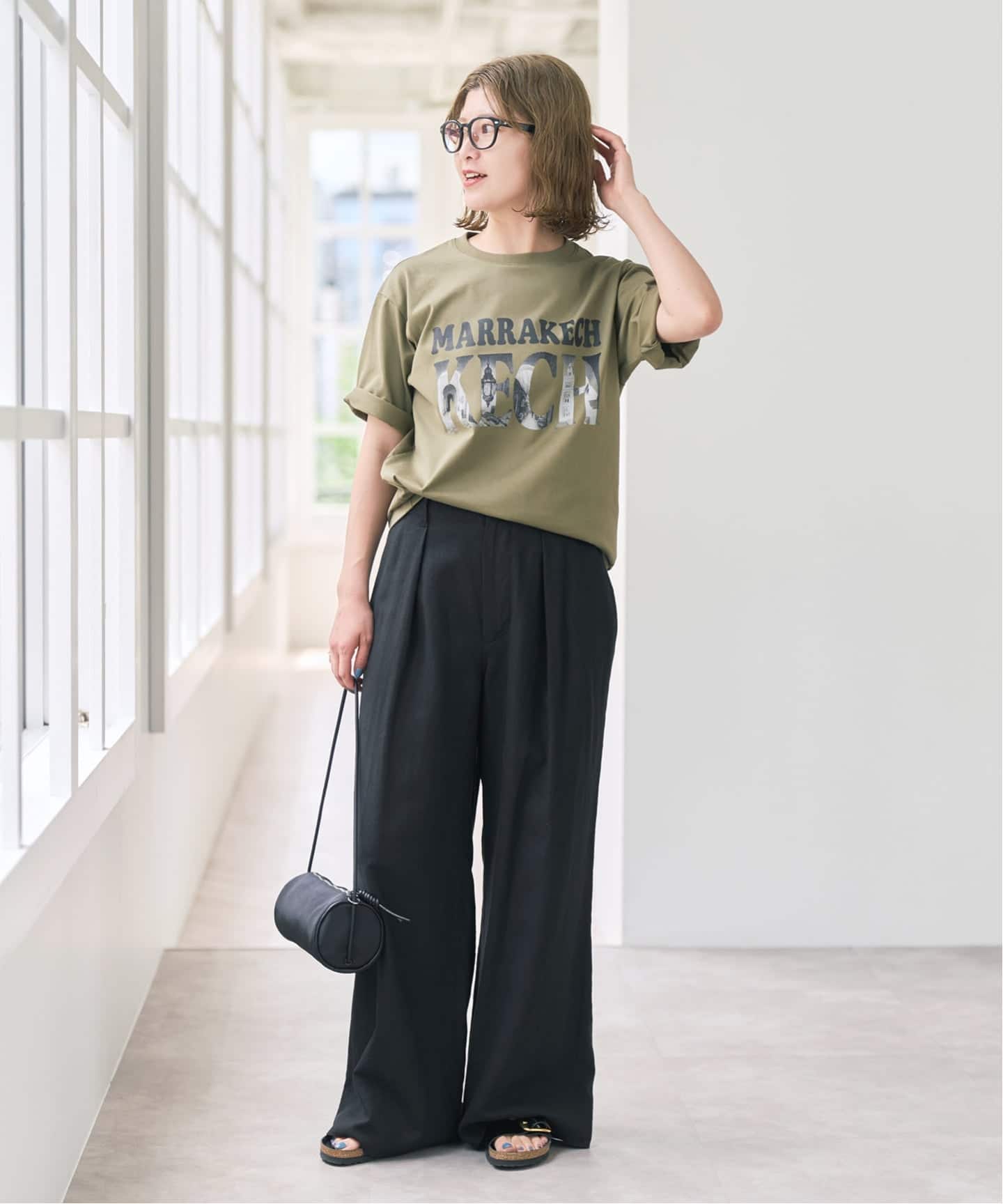 ハイブリッドラミー1タックワイドパンツ（スラックス）｜Spick & Span