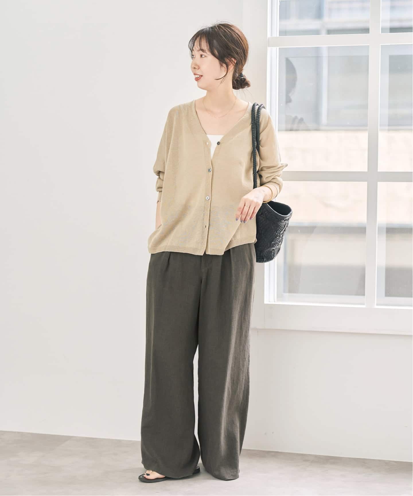 ハイブリッドラミー1タックワイドパンツ（スラックス）｜Spick & Span