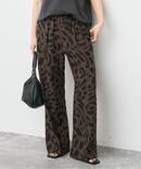 《セットアップ可 / 予約》アートレオパードタックイージーパンツ