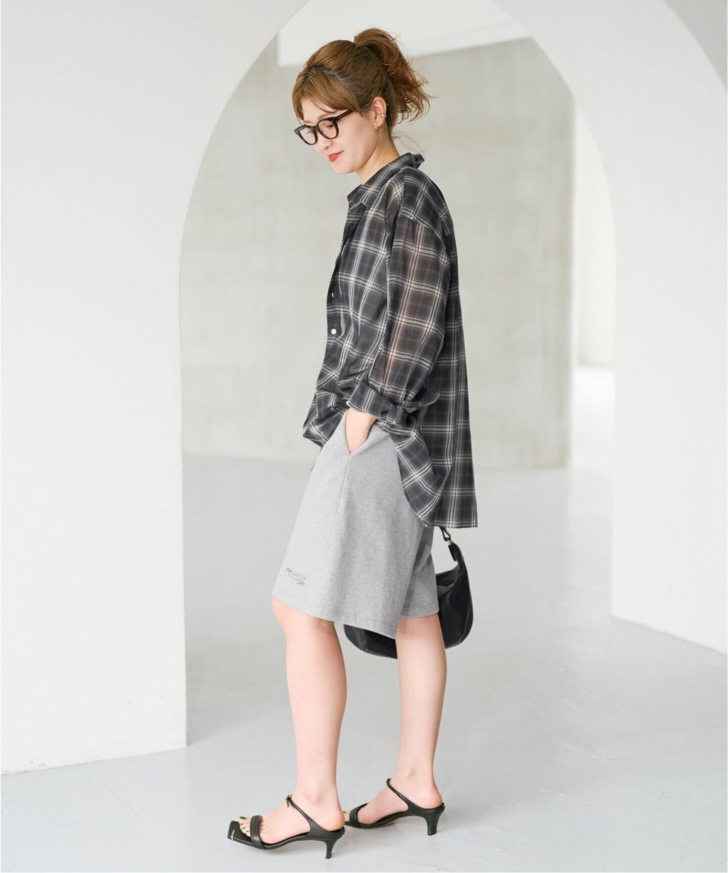 Spick & Span ショートパンツ 36 ダークグレー ウールショートパンツ