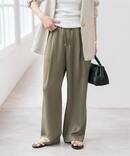 《新色有り / 追加予約》ワッシャーサテンイージーパンツ