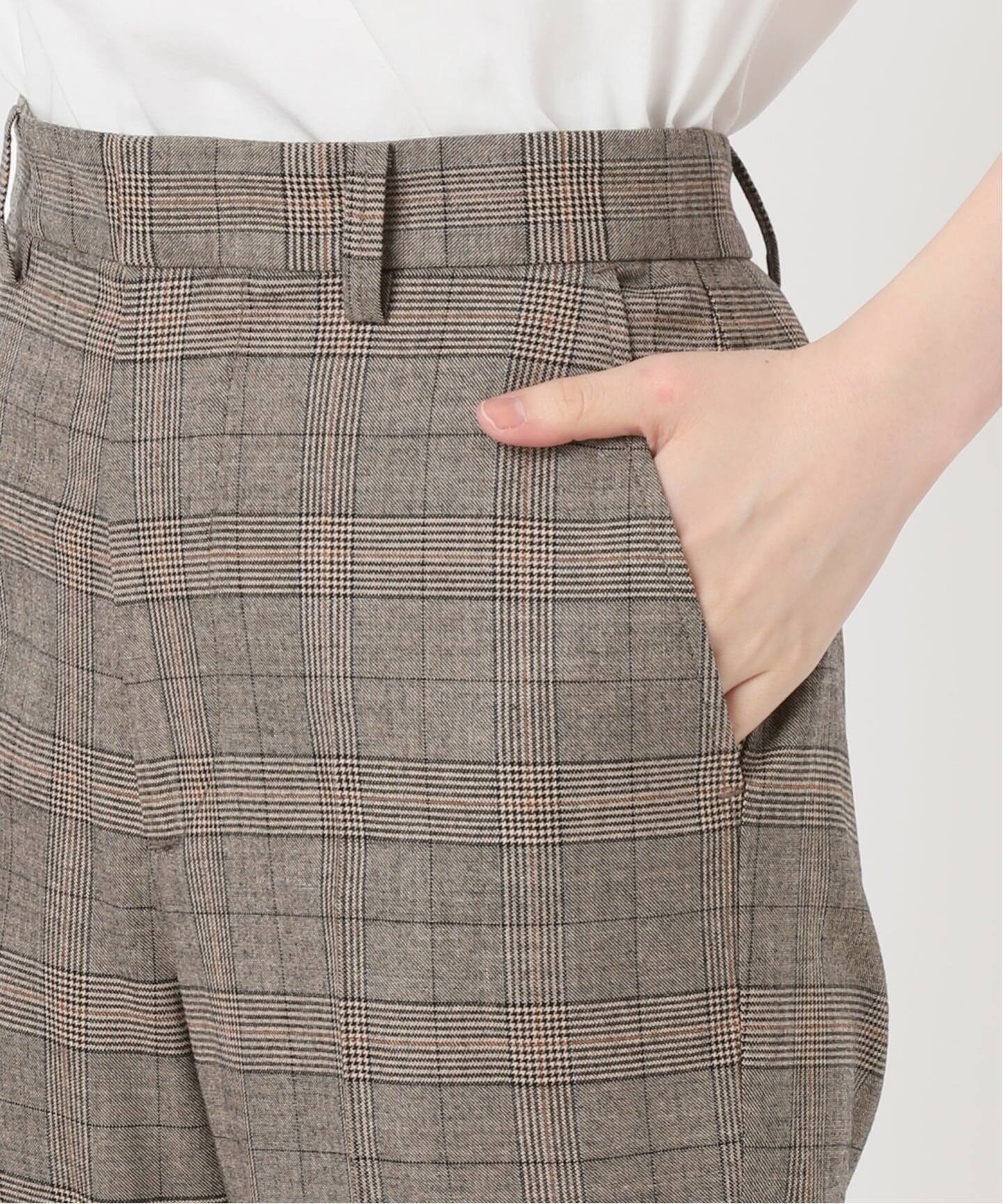 セットアップ可 / 予約》ウールブレンドグレンチェックパンツ