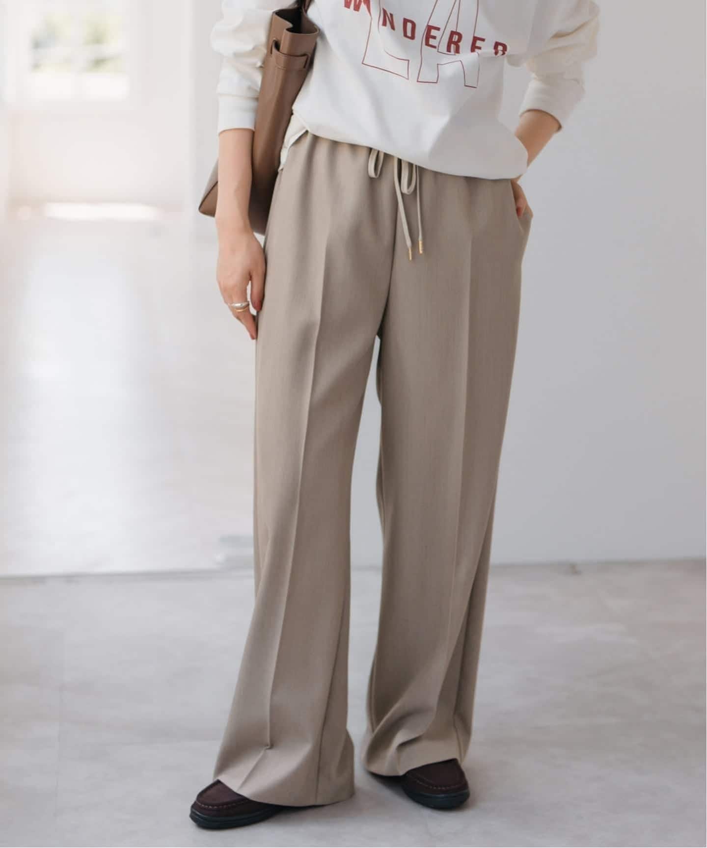 ❣️新品未使用❣️Spick＆S pan ベージュ コットン ワイドパンツ Spick and Span｜スピック＆スパンのパンツ（レディース／カラーが