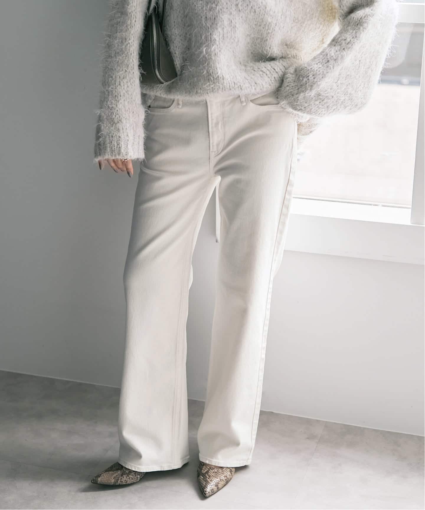 新品Spick & Span ホワイト34ハイウェスト　ワイドパンツ Spick & Span｜スピック＆スパンのパンツ（レディース／カラーが