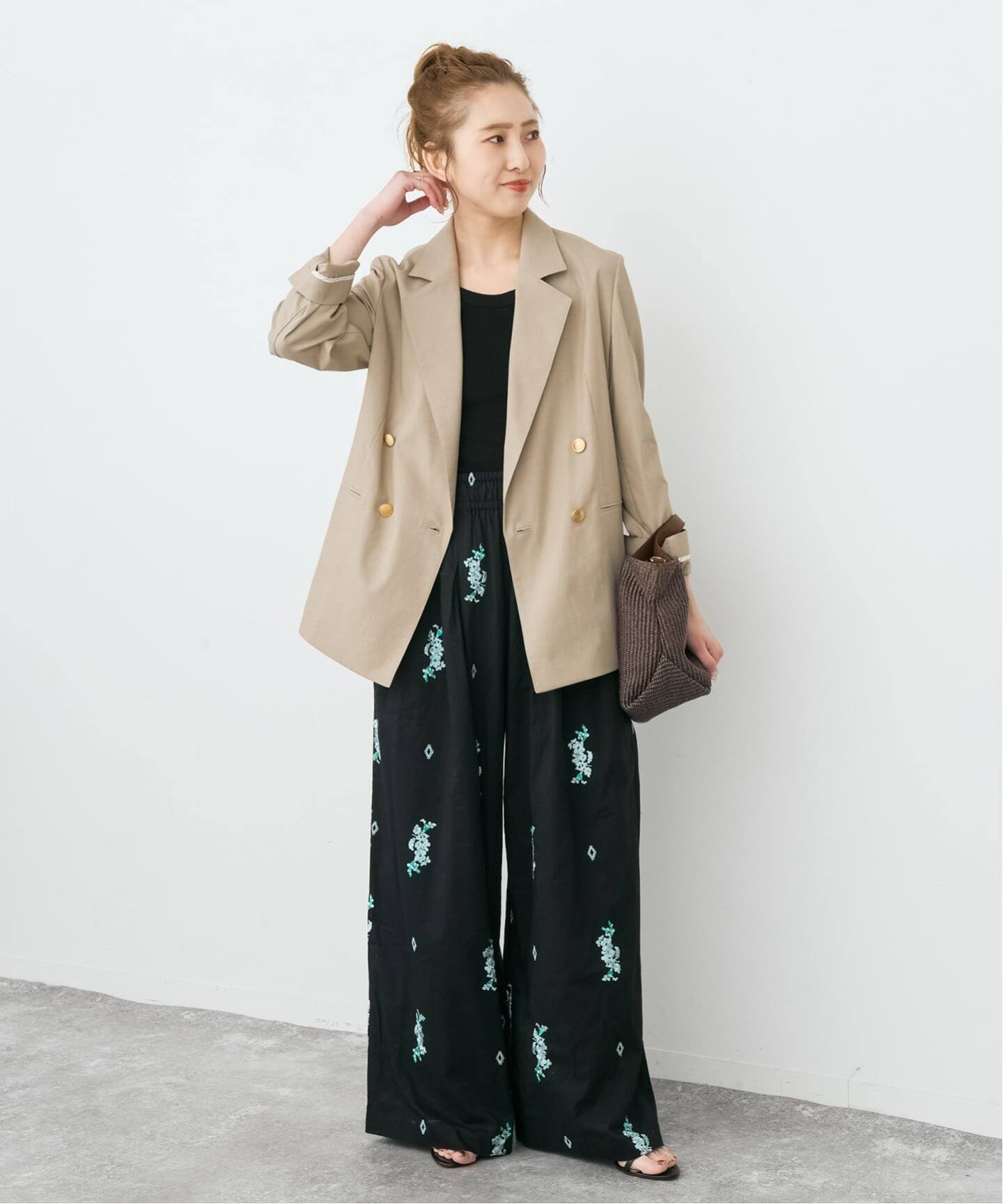 ne Quittez pas / ヌキテパ Cotton Voile Jasmine Embroidery Gath