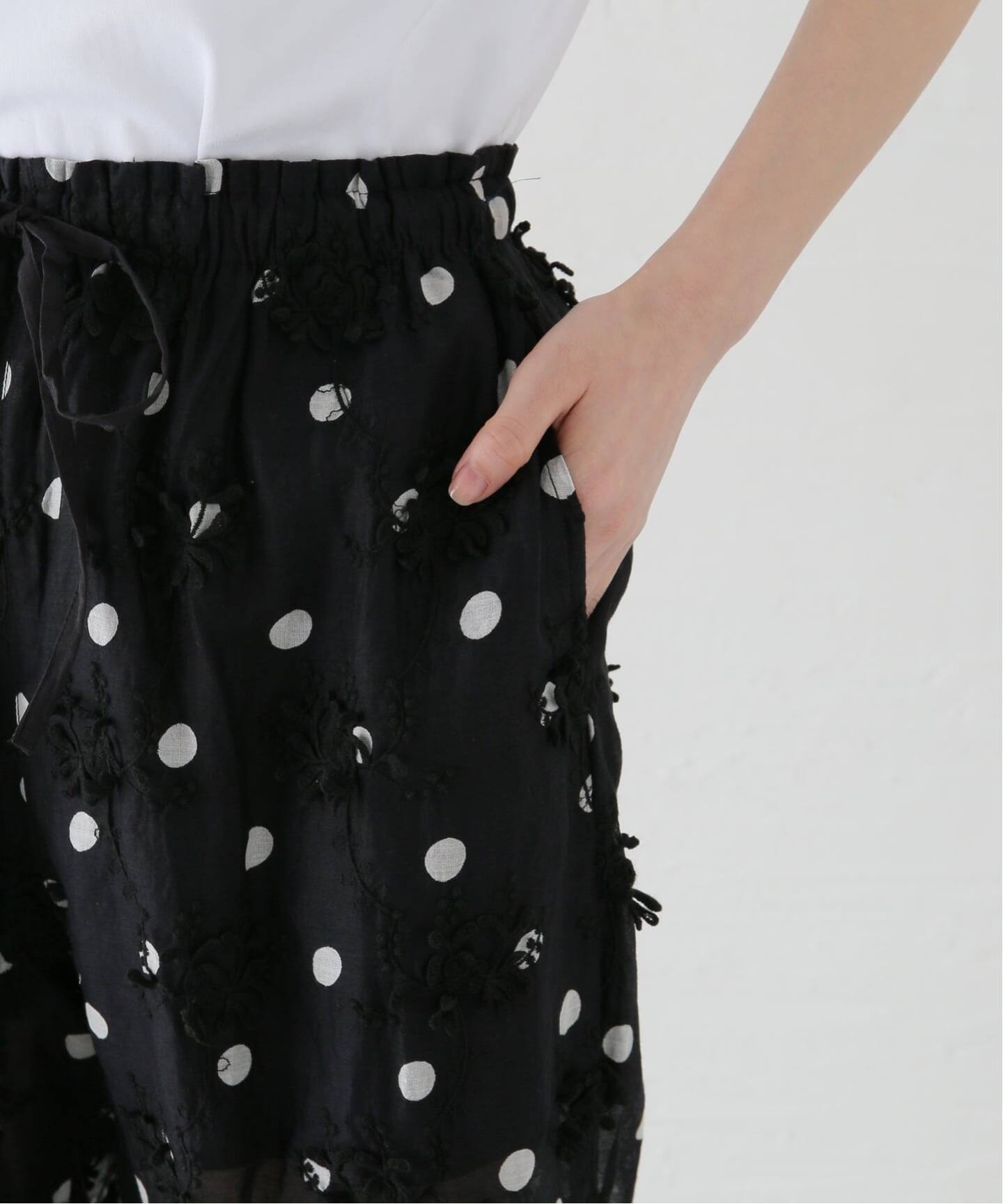 追加予約》crinkle crinkle crinkle 3D embroidery dot pants（その他