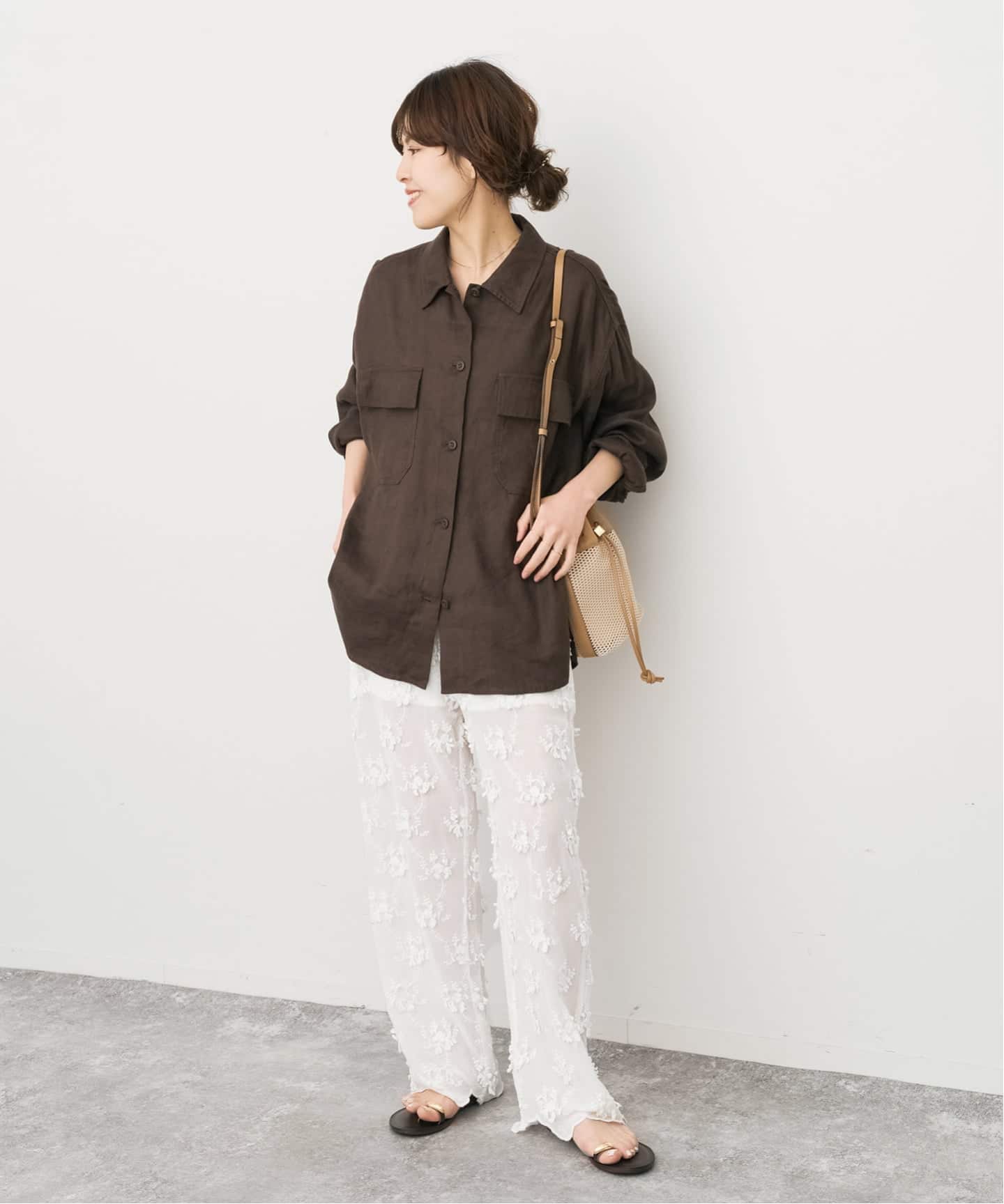 予約》crinkle crinkle crinkle sheer cotton 3D embroidery easy