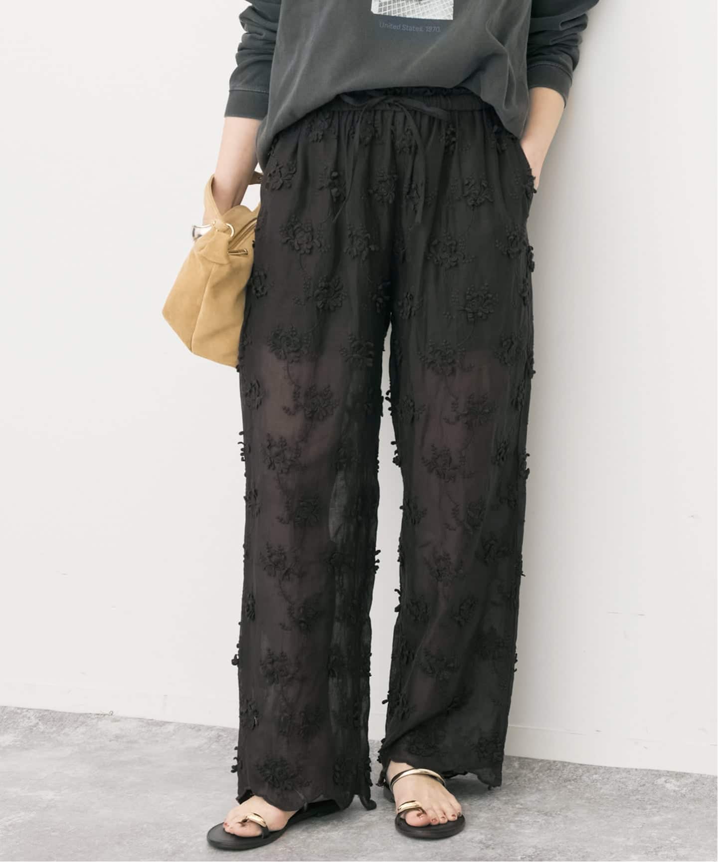 予約》crinkle crinkle crinkle sheer cotton 3D embroidery easy