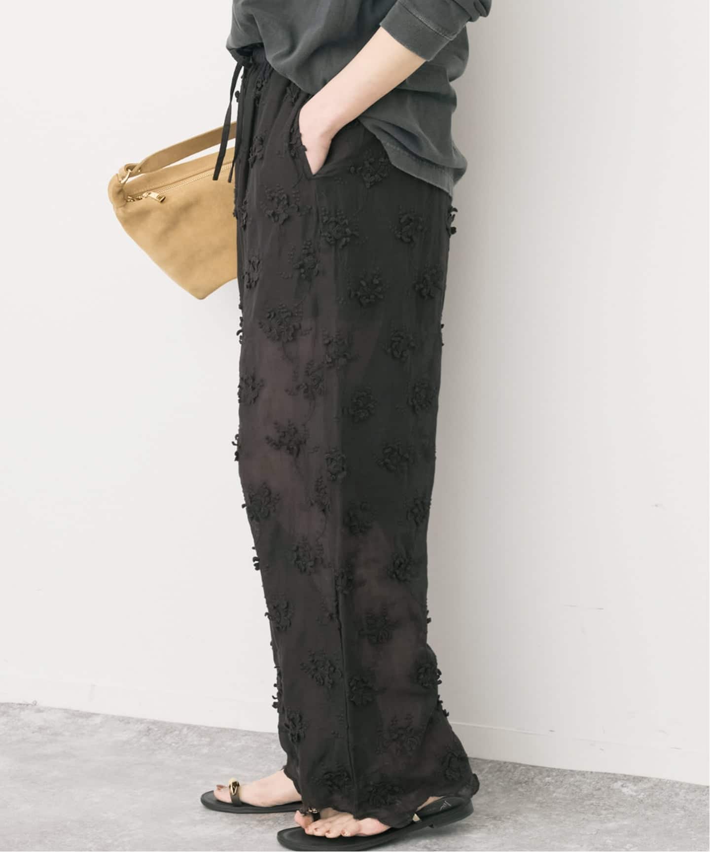 crinkle crinkle crinkle sheer cotton 3D embroidery easy（その他