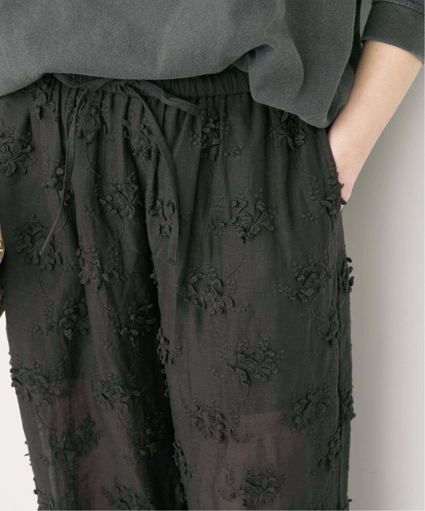 予約》crinkle crinkle crinkle sheer cotton 3D embroidery easy