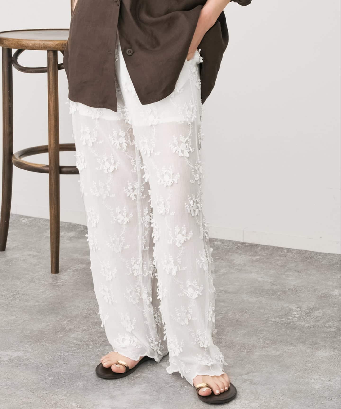 crinkle crinkle crinkle sheer cotton 3D embroidery easy（その他