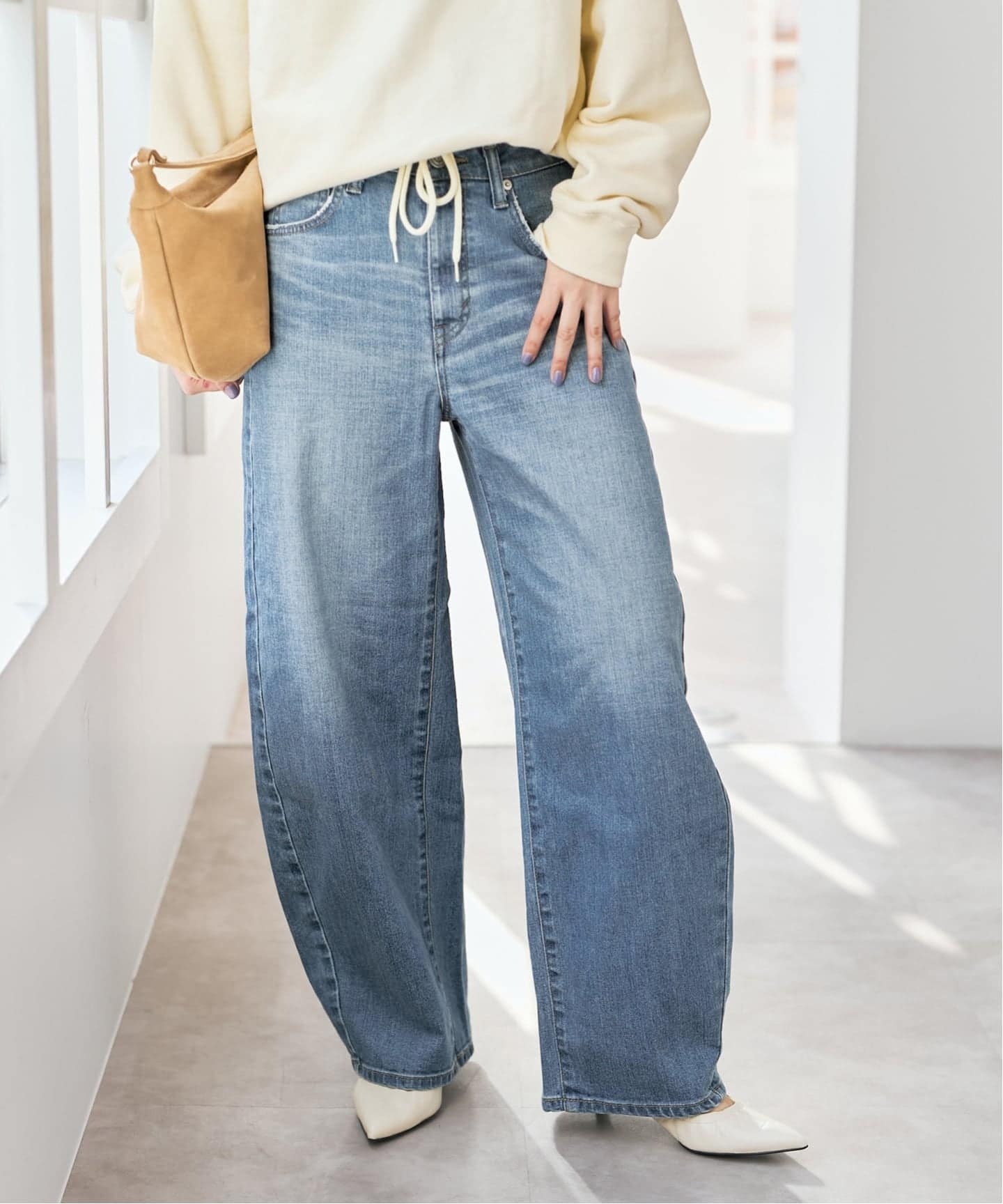 追加》SOMETHING / サムシング 別注 NEW HANA CURVE TAPERED*（デニム