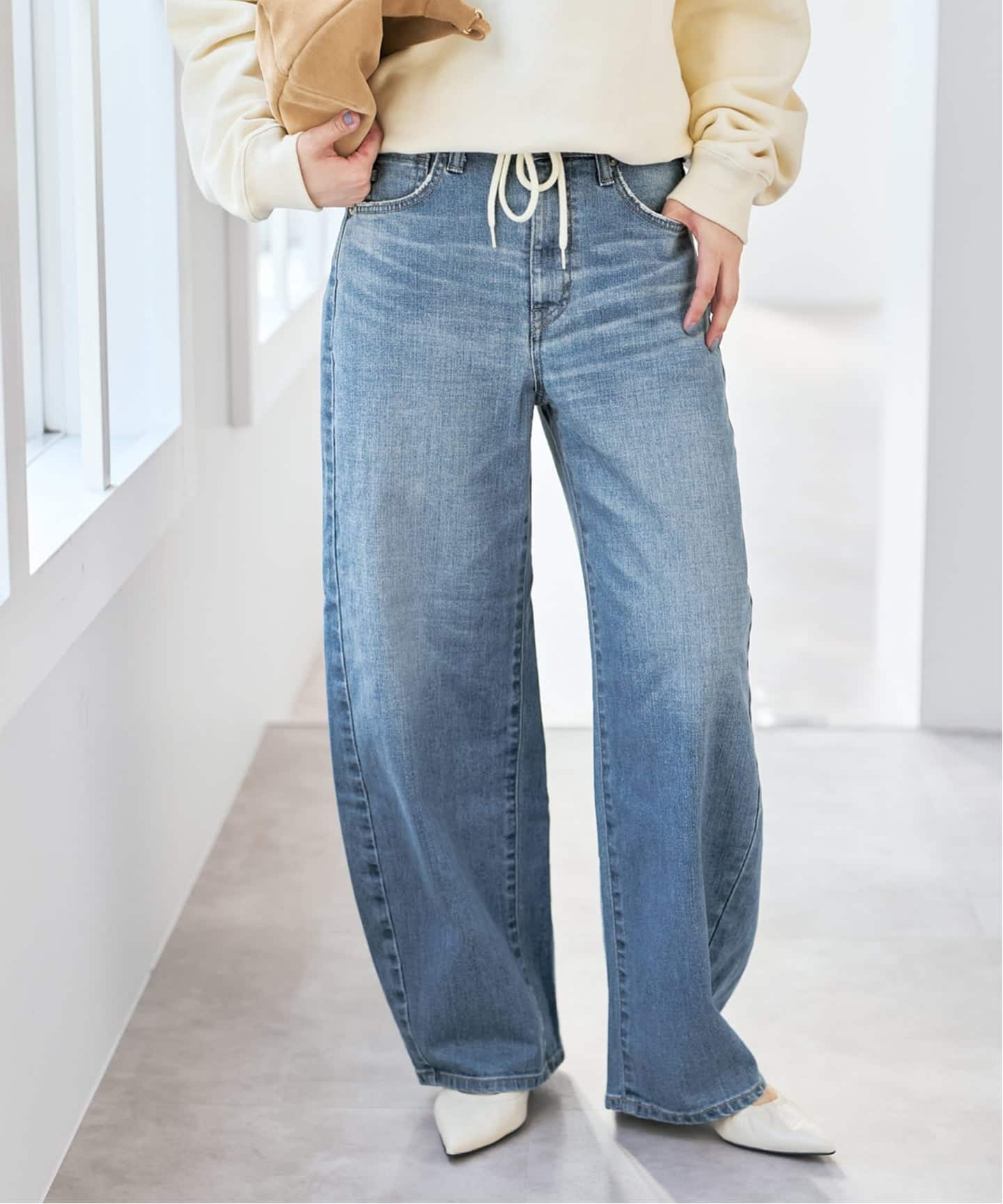 追加》SOMETHING / サムシング 別注 NEW HANA CURVE TAPERED*（デニム