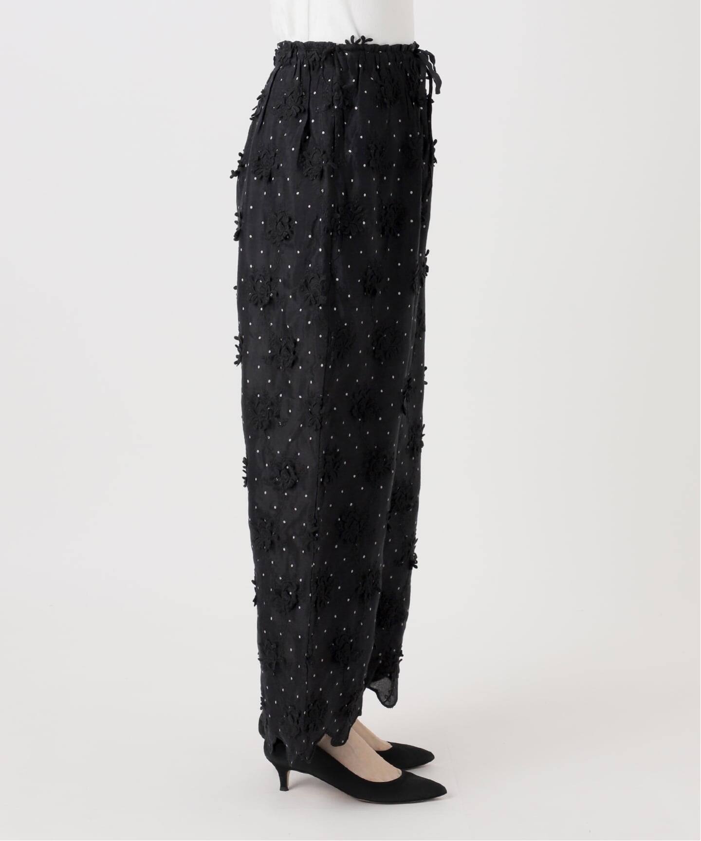 予約》crinkle crinkle crinkle dot 3D rayon shuntang easy pants