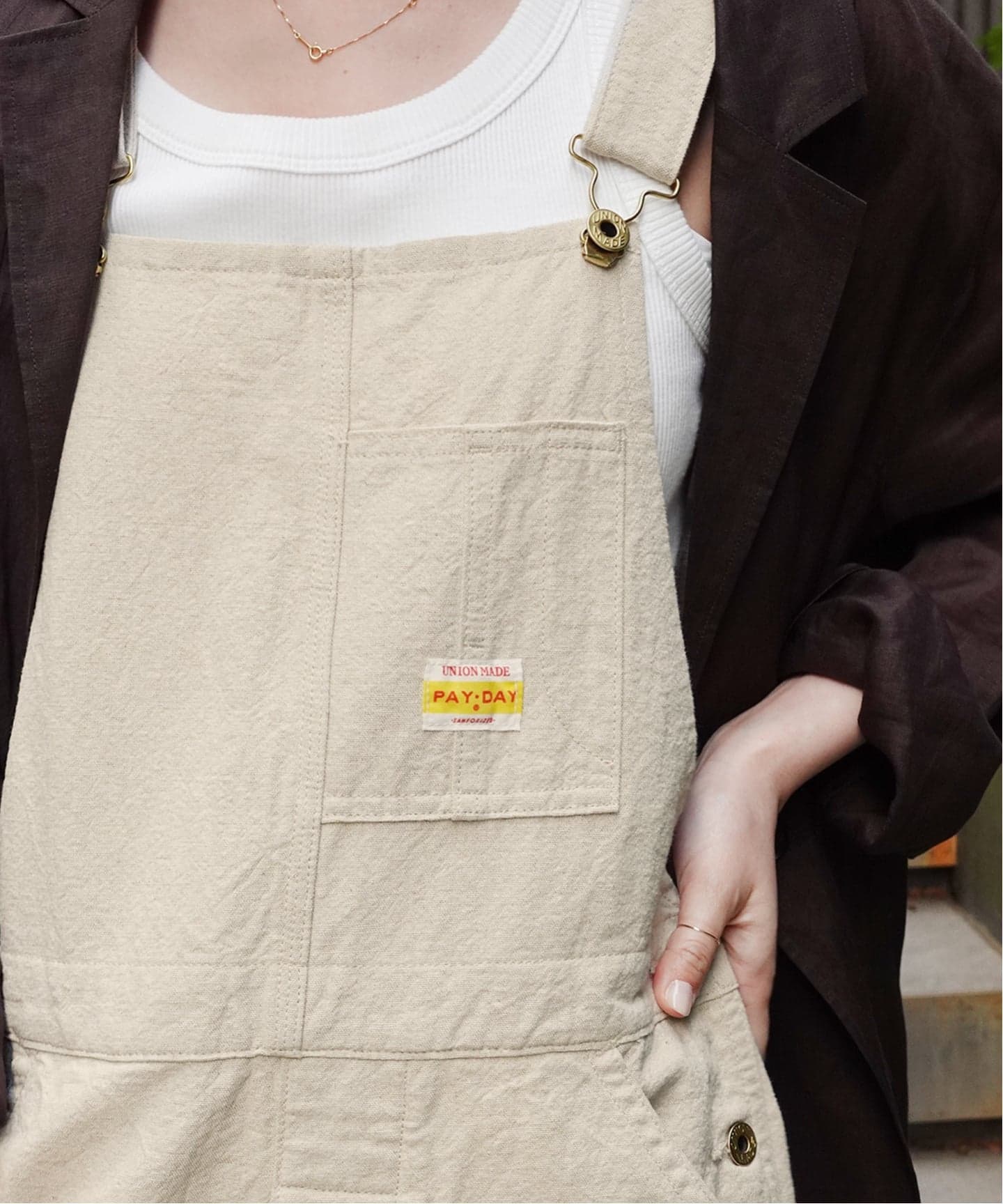 PAY・DAY / ペイデイ 別注コットンリネンオーバーオール（サロペット