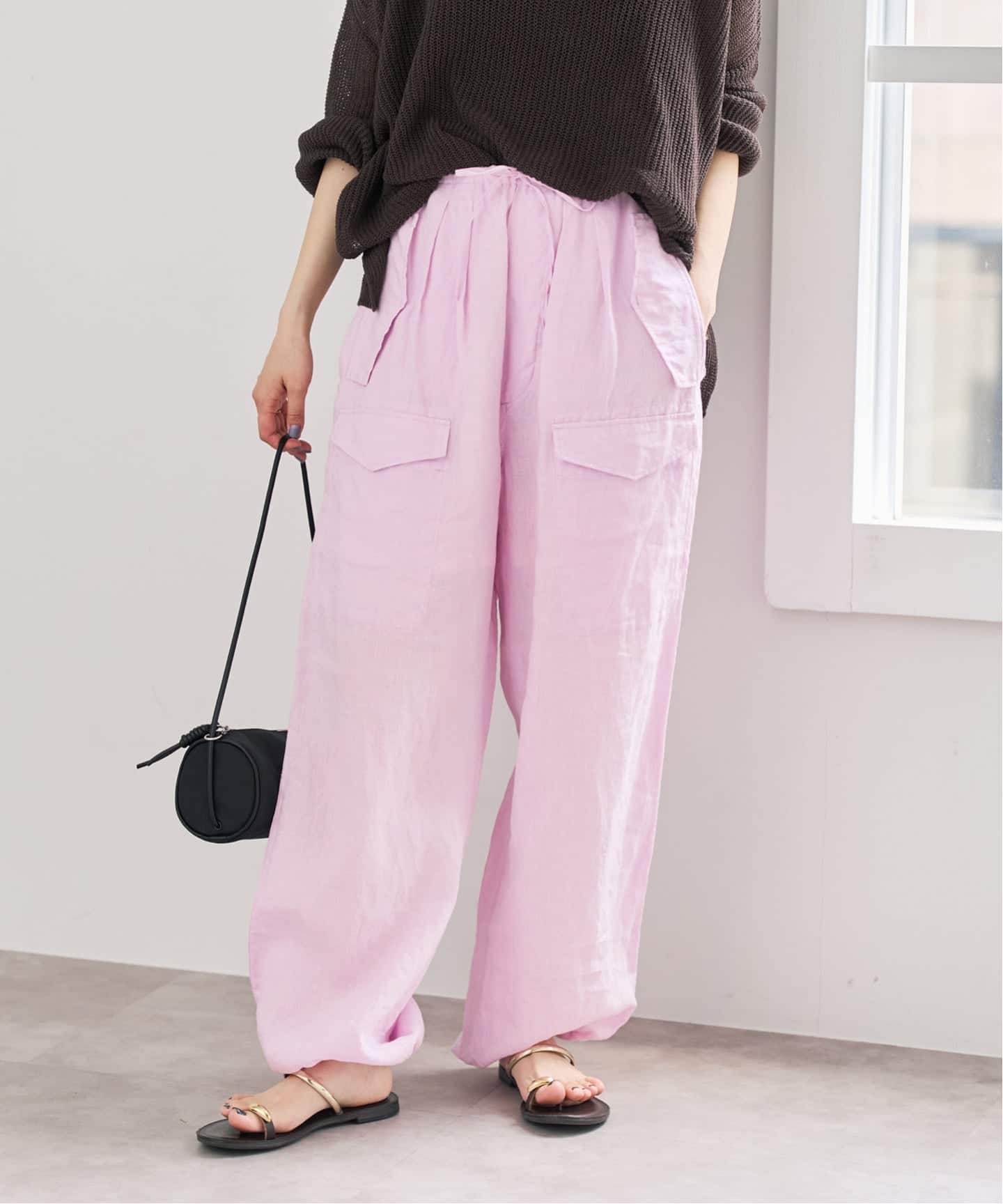 定番人気　TICCA　ティッカ　リネン　カーゴパンツ　麻100%　ウエストゴム 予約》TICCA / ティッカ リネンカーゴパンツ（カーゴパンツ）｜Spick