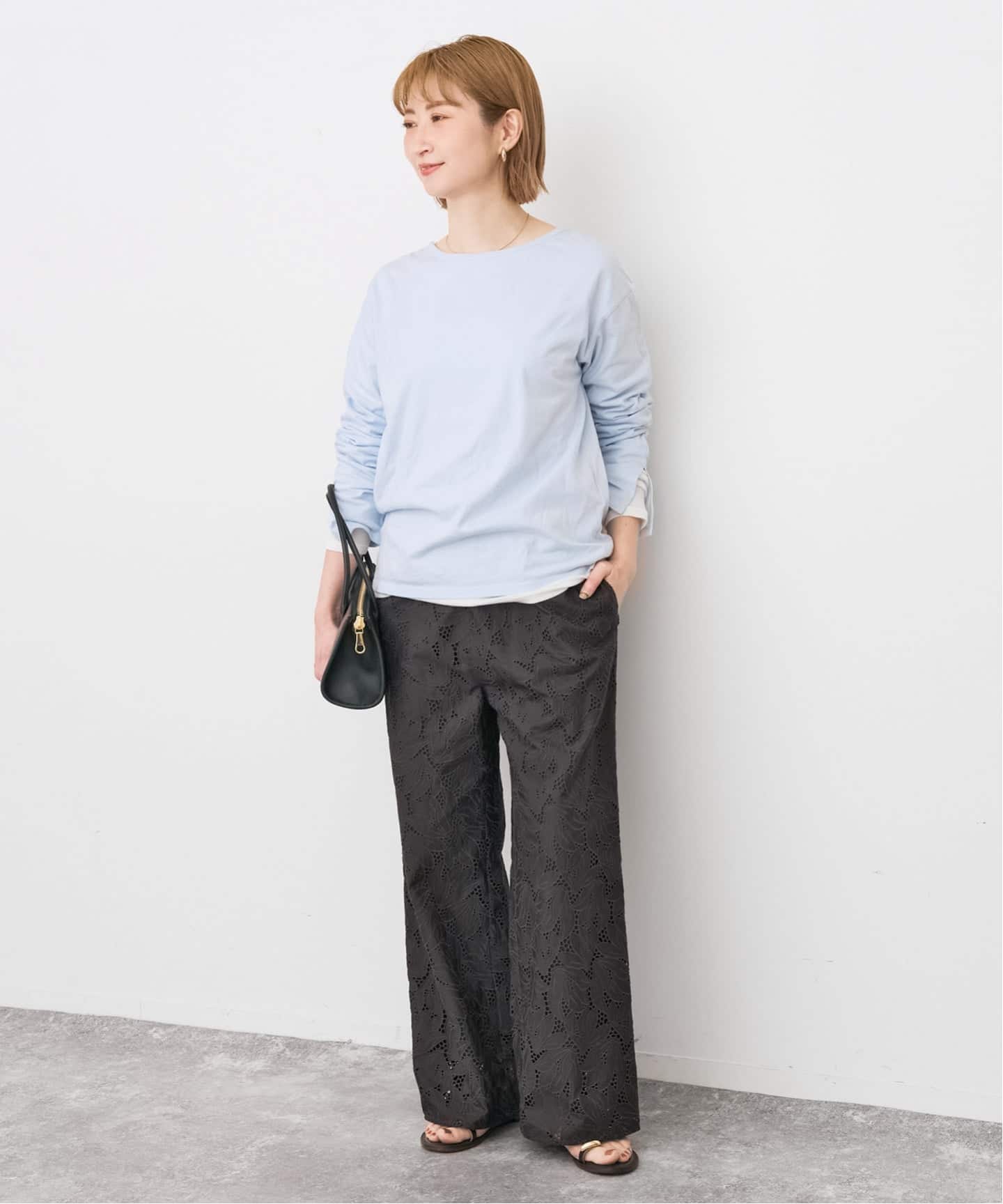 metoto　TICCA ティッカフラワーレースパンツ チャコールグレー TICCA / ティッカ フラワーレースパンツ（その他パンツ）｜Spick