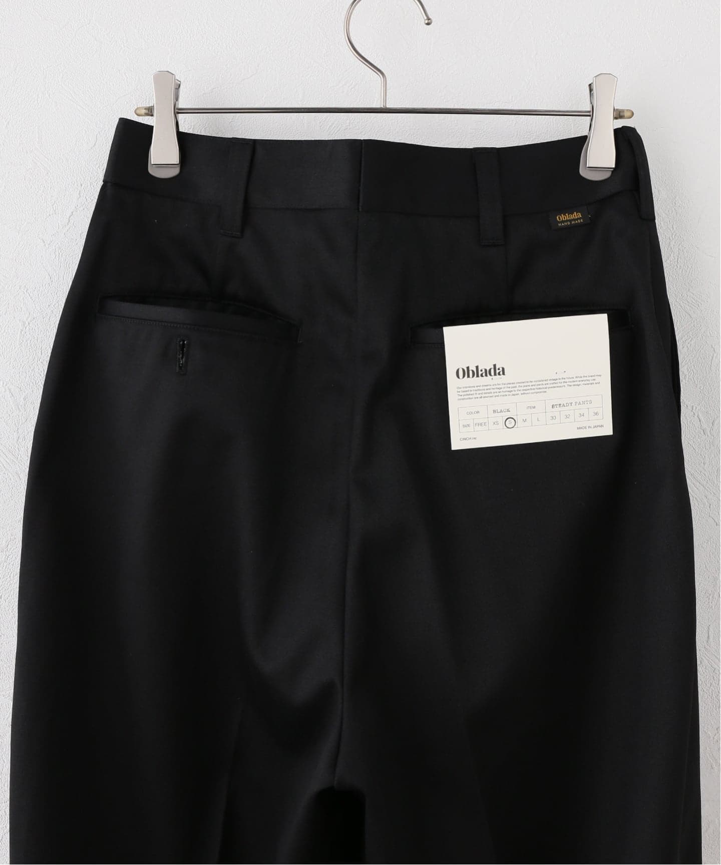 一部店舗+WEB限定》oblada / オブラダ STEADY PANTS（スラックス