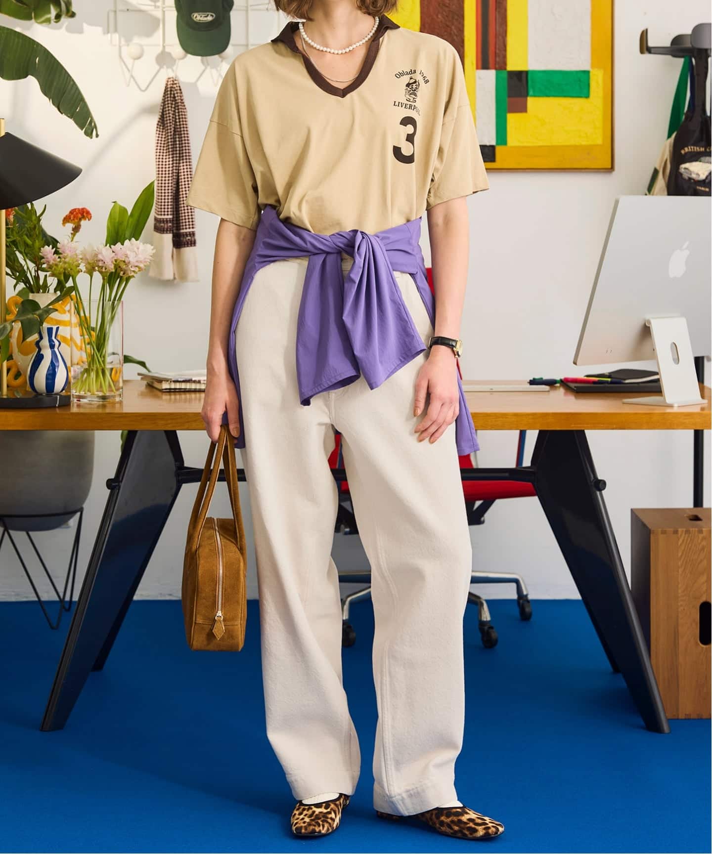 一部店舗+WEB限定》oblada / オブラダ BUDDY JEANS(IVORY)（デニム