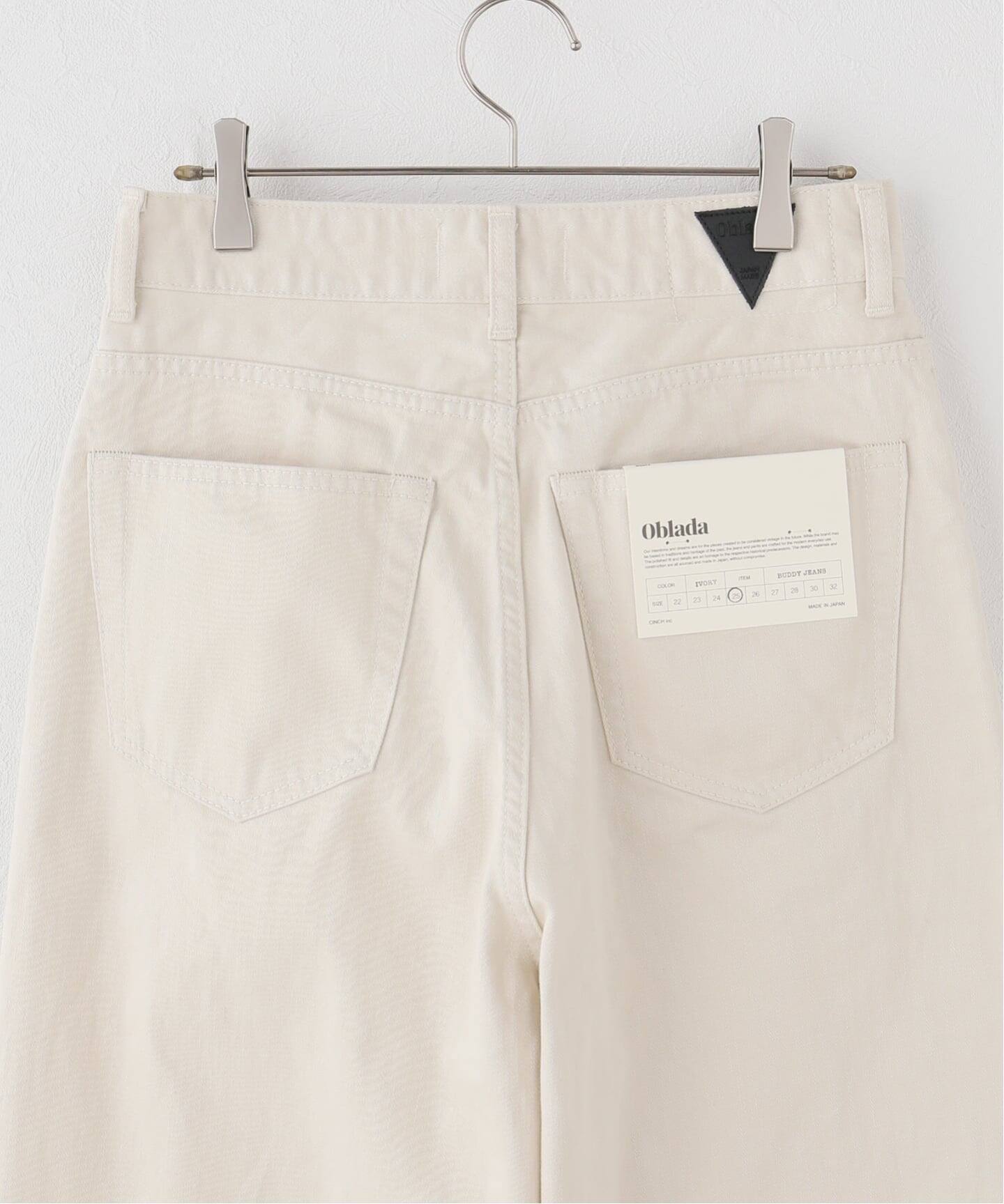 一部店舗+WEB限定》oblada / オブラダ BUDDY JEANS(IVORY)（デニム