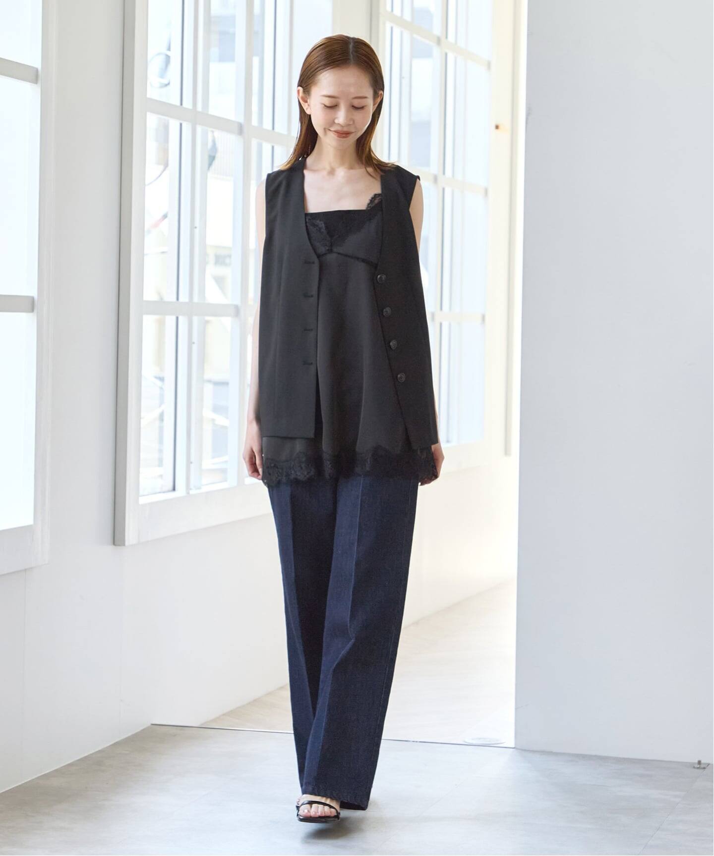 濃紺 ストレートデニム パンツ Kastane（カスタネ） ジーンズ デニム デニムパンツ 「好評価レビュー