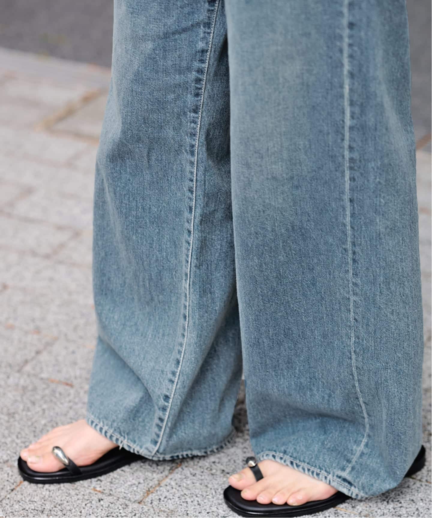 ≪予約≫デニムワイドフレアパンツ（デニムパンツ・ジーンズ
