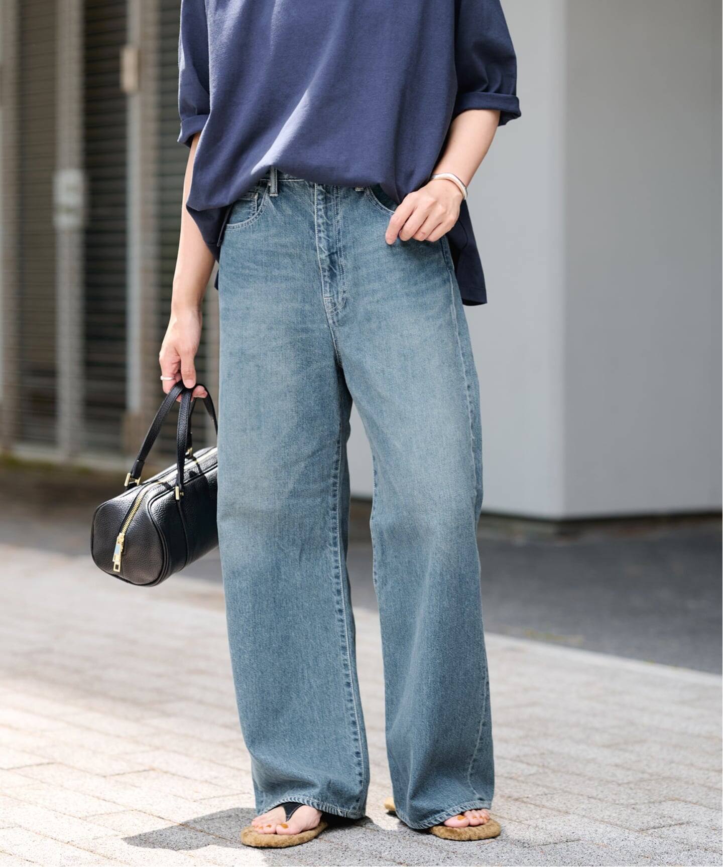 ≪予約≫デニムワイドフレアパンツ（デニムパンツ・ジーンズ