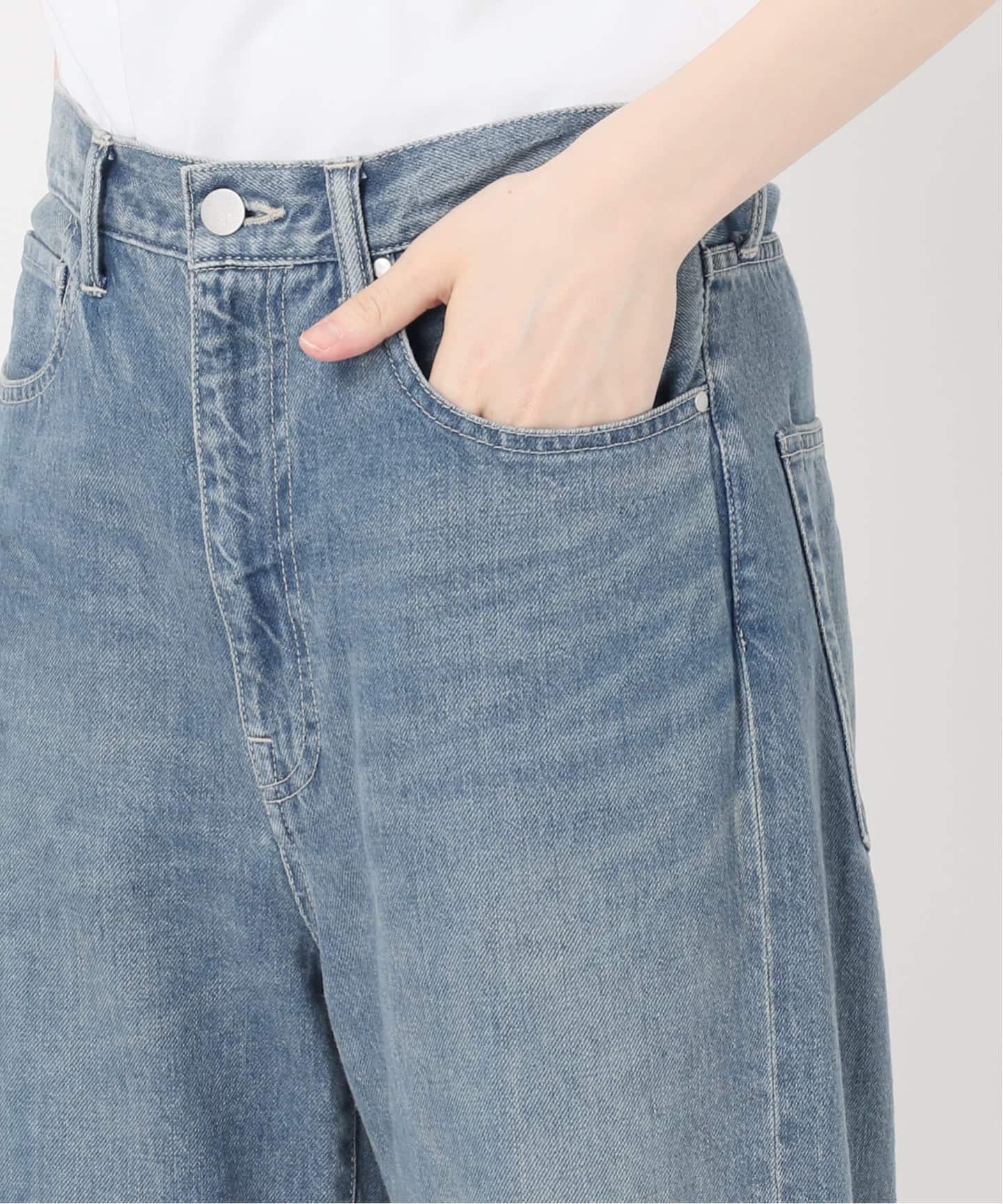 ≪予約≫デニムワイドフレアパンツ（デニムパンツ・ジーンズ