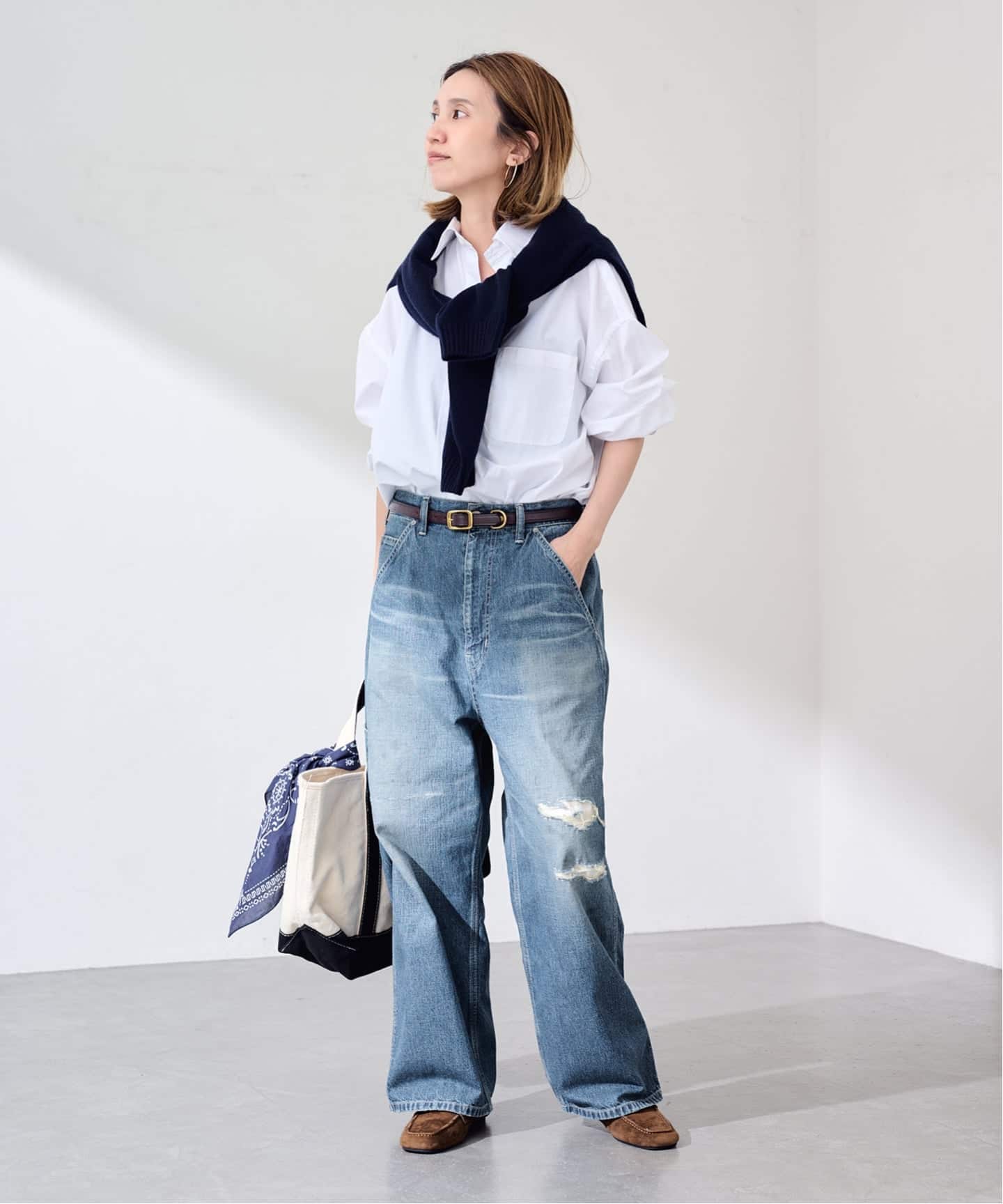 ≪予約≫OUT OF FRAMe DENIM Painter パンツ (ブルー)（デニムパンツ