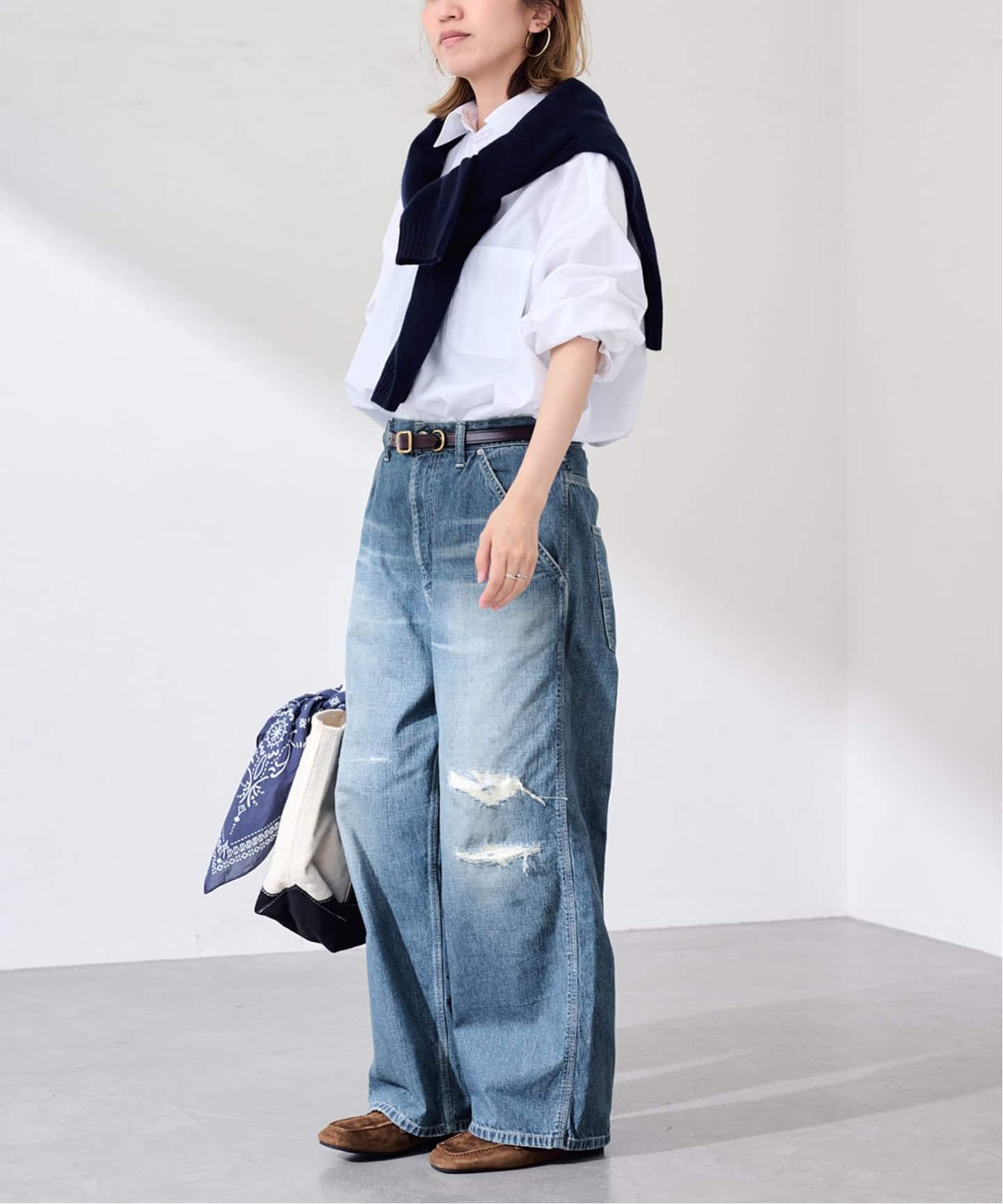 ≪予約≫OUT OF FRAMe DENIM Painter パンツ (ブルー)（デニムパンツ