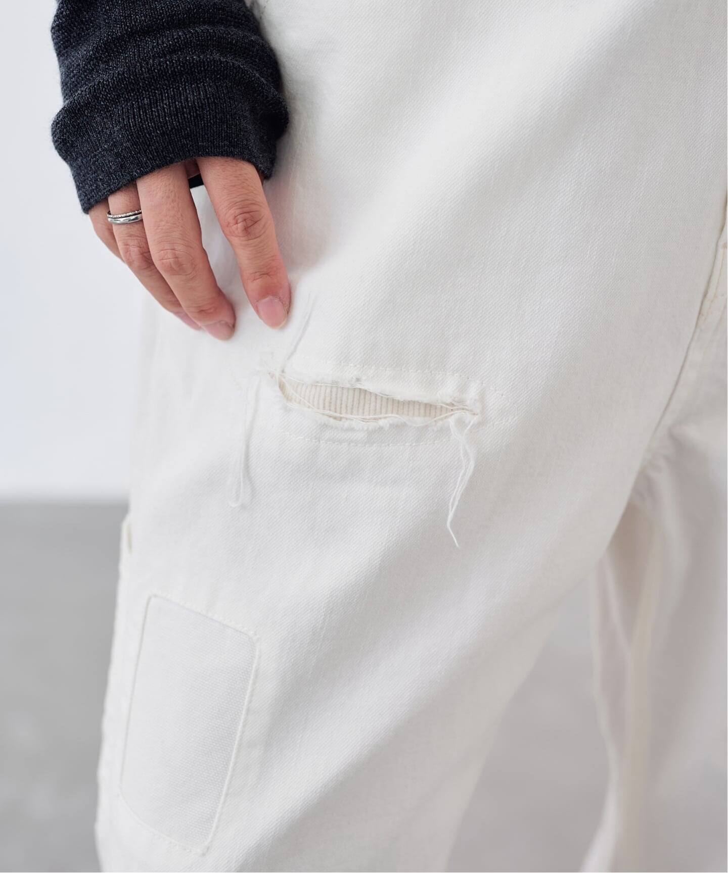 ≪予約≫OUT OF FRAMe DENIM Painter パンツ (ホワイト)（デニムパンツ
