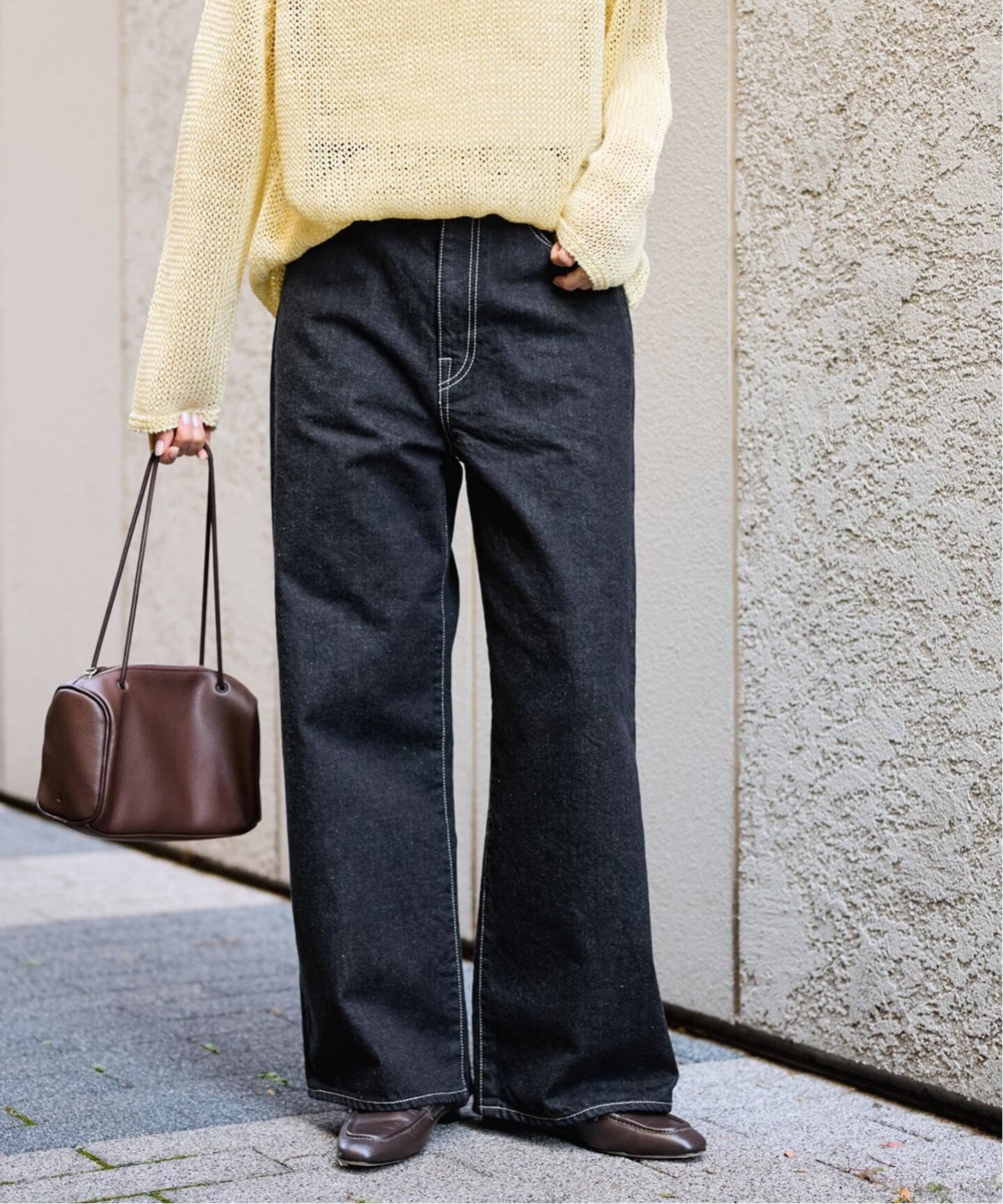 【FRAMeWORK】 ルーズストレートデニムパンツ 38 ルーズストレートデニムパンツ（デニムパンツ・ジーンズ）｜FRAMeWORK