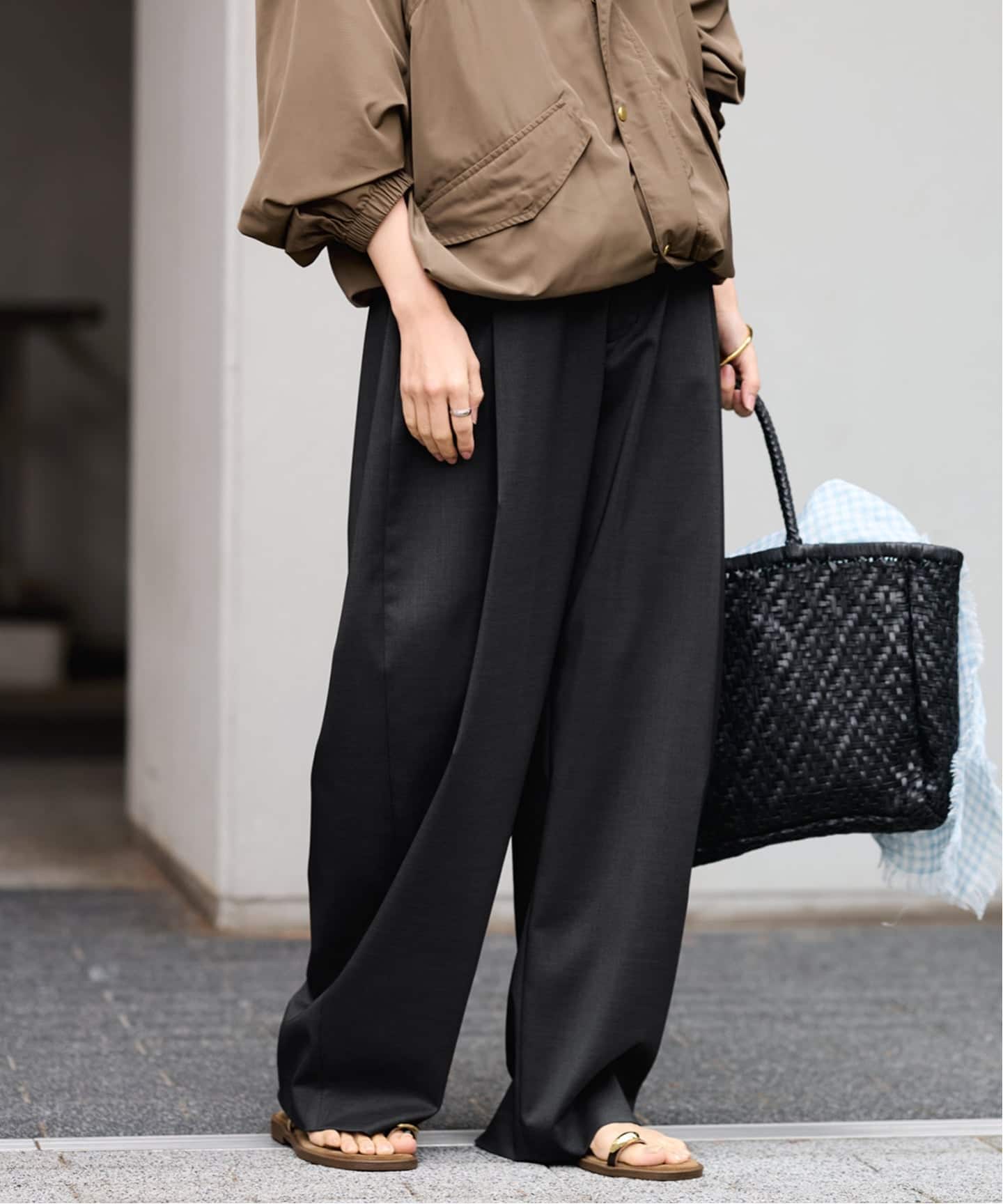 ≪追加予約≫タックカーブバックゴムパンツ（スラックス）｜FRAMeWORK