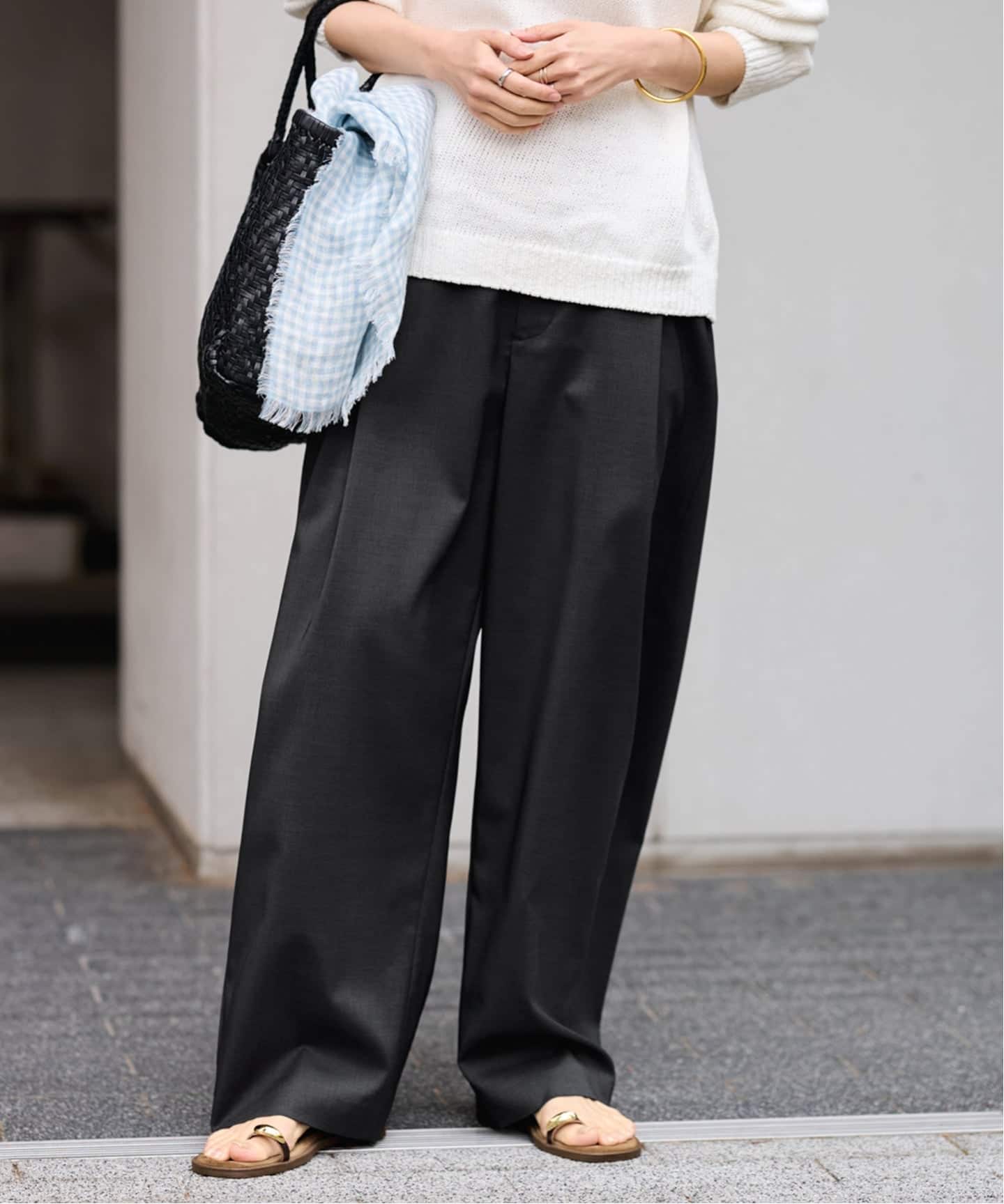 ≪追加予約≫タックカーブバックゴムパンツ（スラックス）｜FRAMeWORK