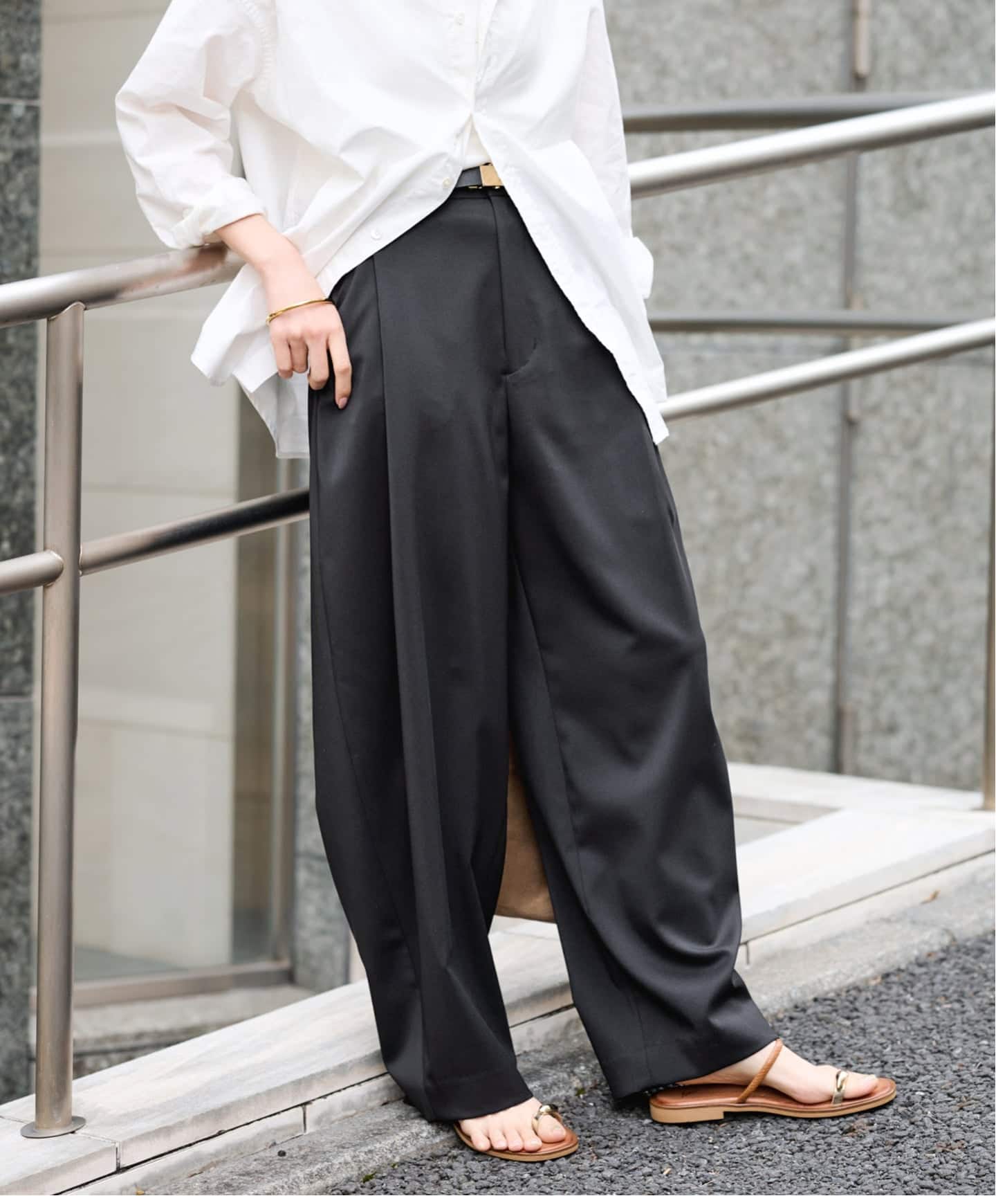 ≪追加予約≫タックカーブバックゴムパンツ（スラックス）｜FRAMeWORK