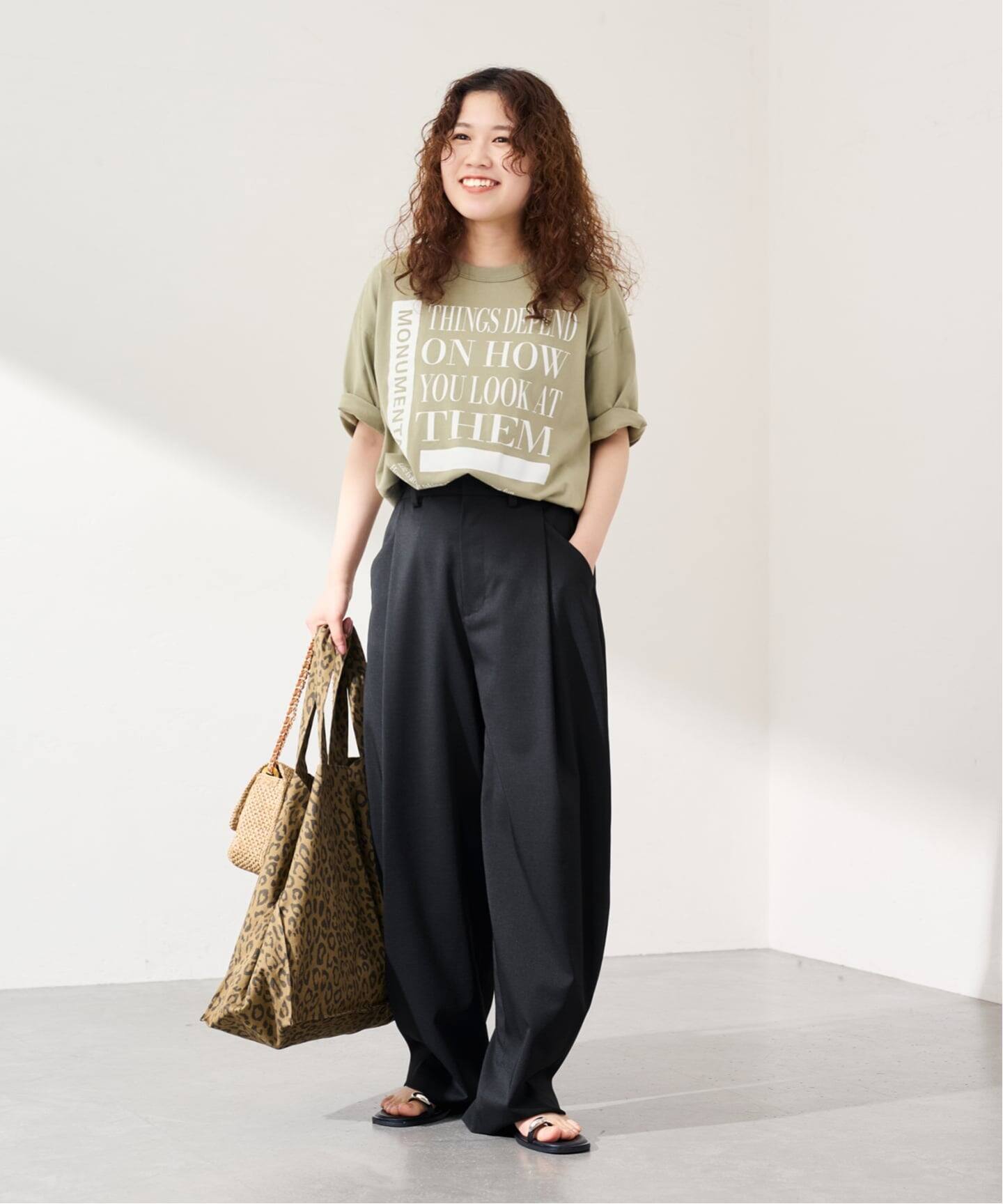 ≪洗える / WEB限定≫タックカーブバックゴムパンツ 2（スラックス